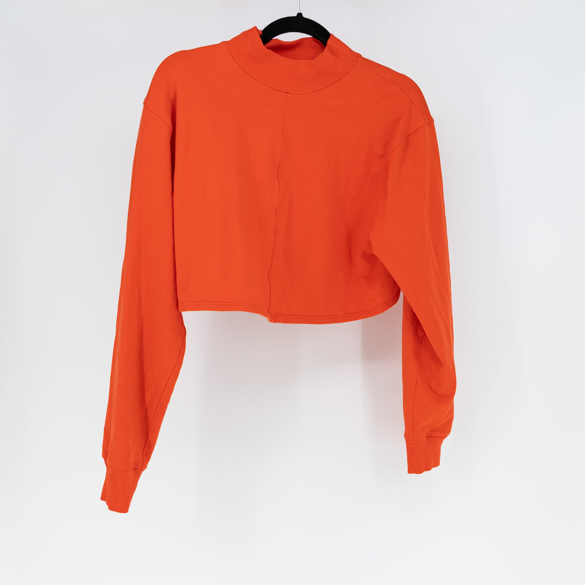 Lululemon LA Reversible Mock Neck Cropped Pullover Sweater Autumn Red 16