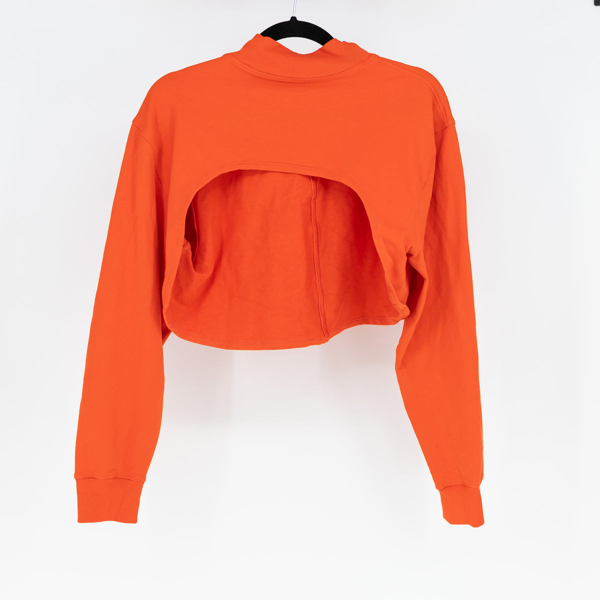 Lululemon LA Reversible Mock Neck Cropped Pullover Sweater Autumn Red 16