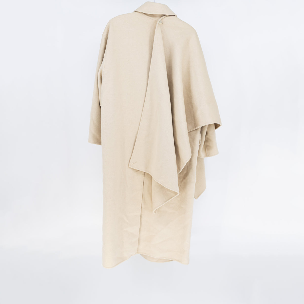 NEW Banana Republic Oversized Double Faced Recycled Wool Cape Coat Almond Beige