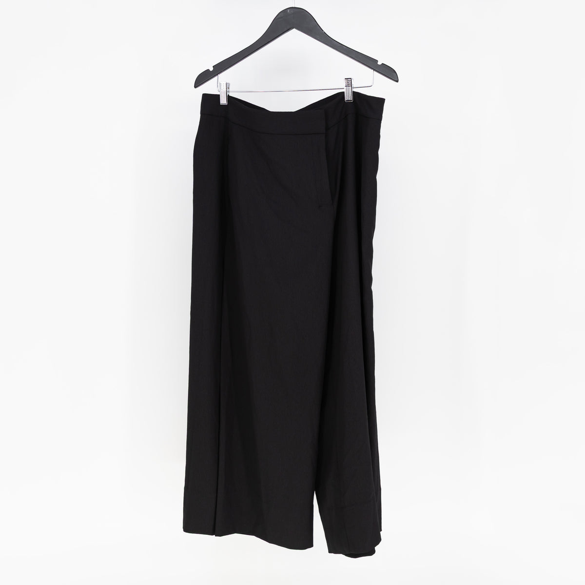 NEW M.M. Lafleur Zhou Wide Leg Culotte Eco Soft Wave Trouser Pants Black 14
