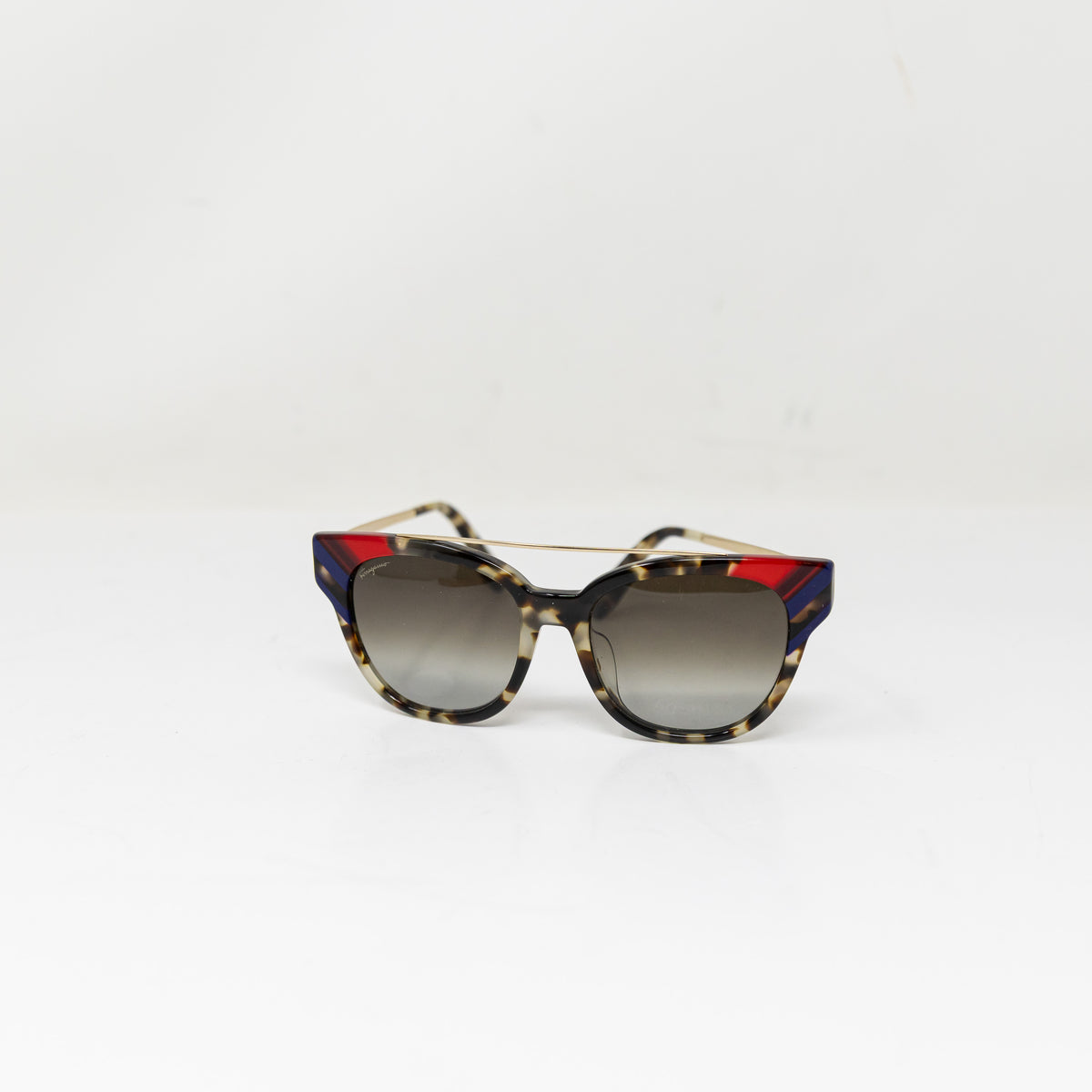 Salvatore Ferragamo Women's Made In Italy Havana Gold Tortoise Sunglasses