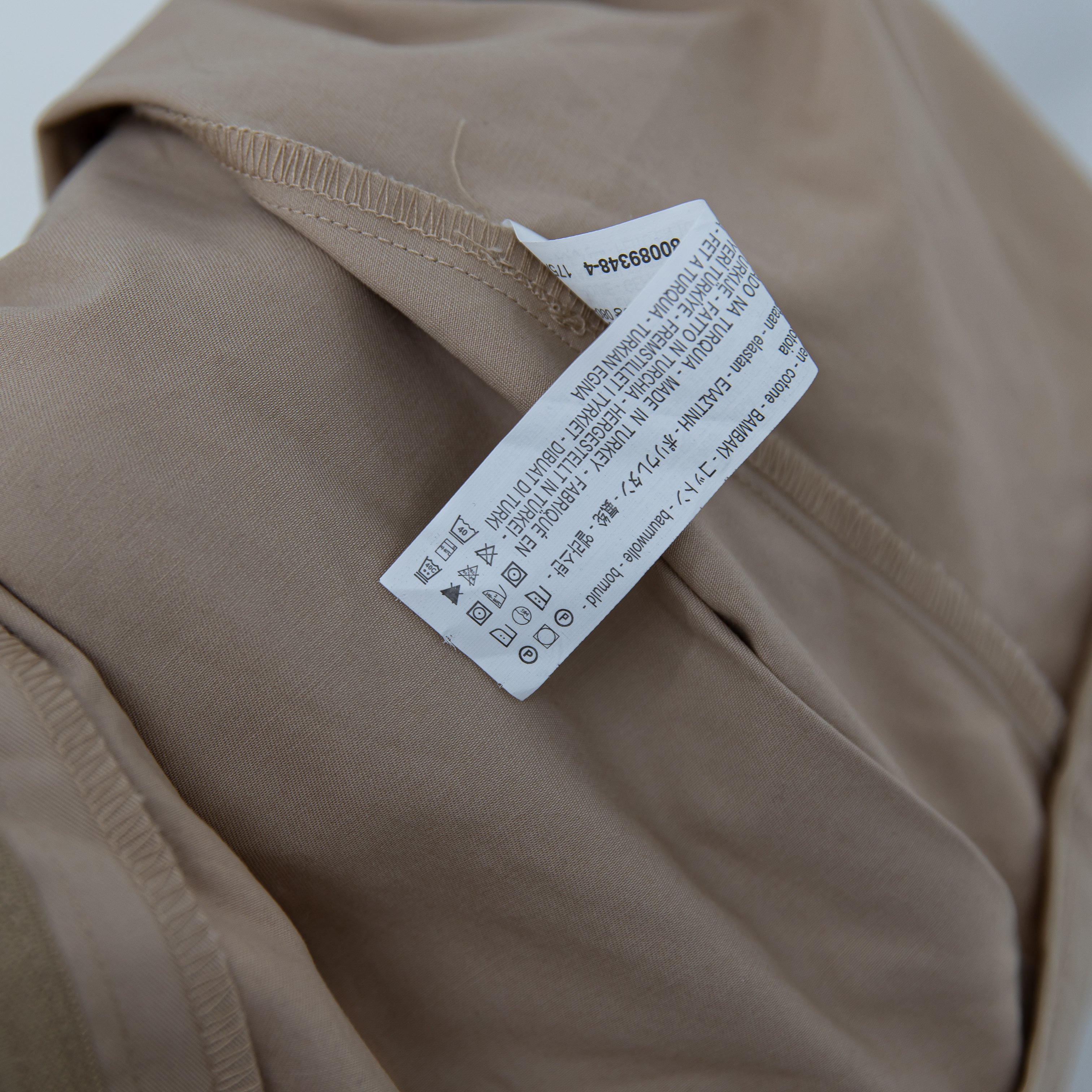 NEW Zara Cotton Stretch Full Length Gabardine Trouser Wide Leg Pleated Pants L