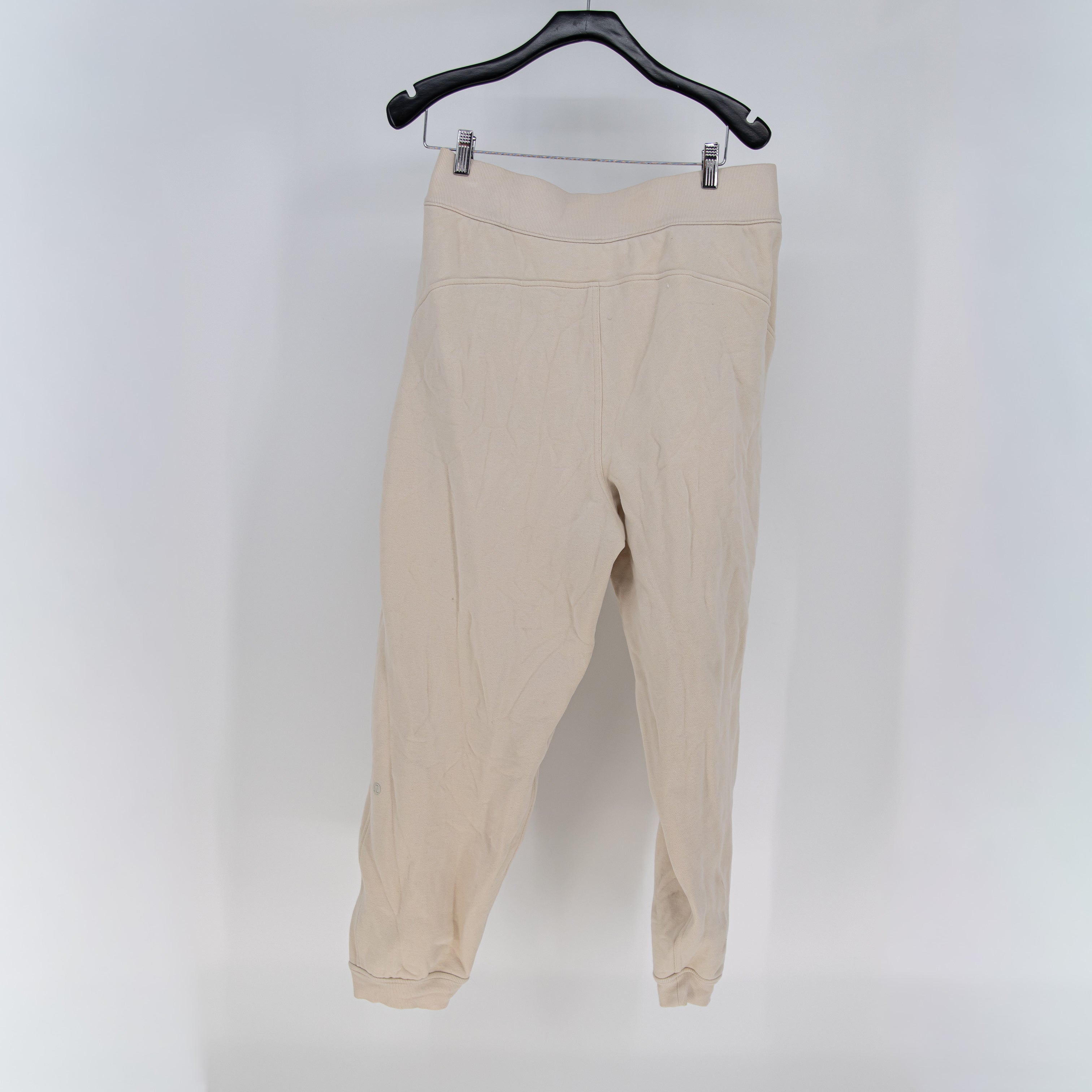 Lululemon Women's Braided Detail Lace Up High Rise Jogger Sweat Pants White Opal