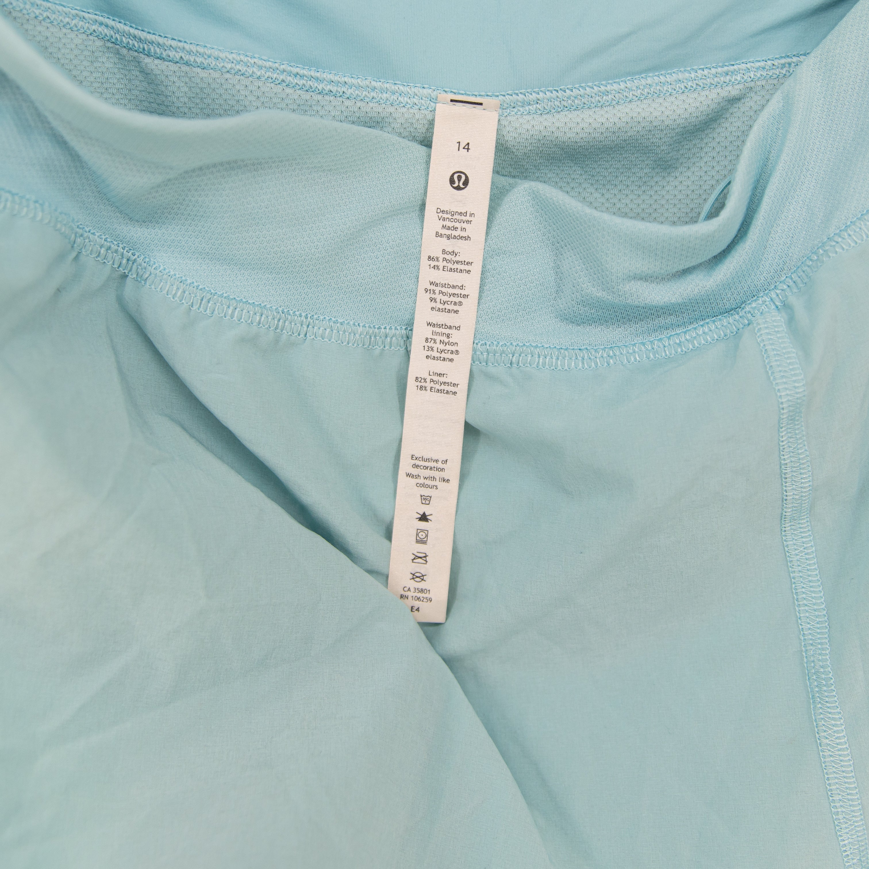 Lululemon Fast And Free High-Rise Classic Fit Split Athletic Short 3" Sea Water