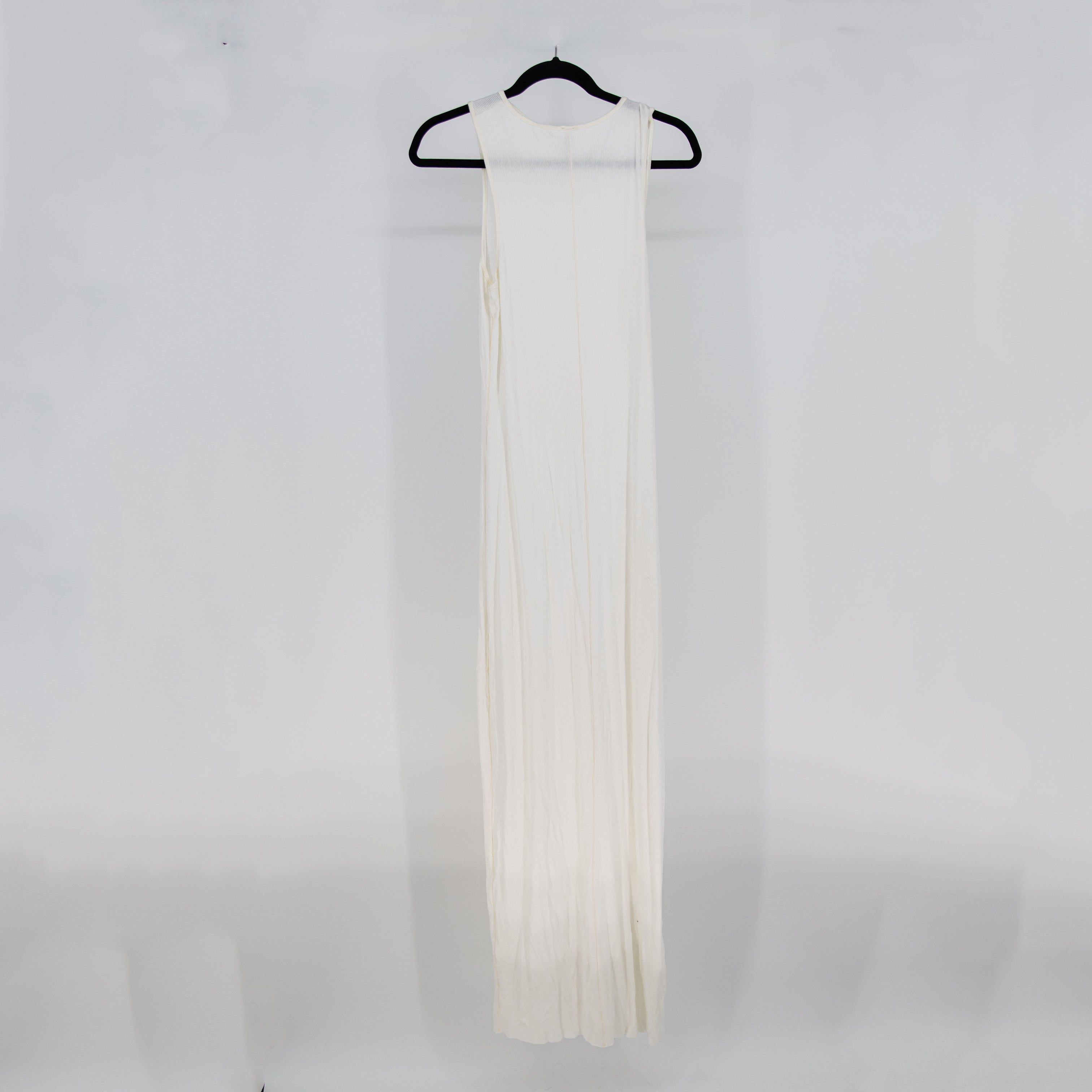 Skims Women's Soft Lounge Cutout Ribbed Knit Stretch Maxi Dress White 3X