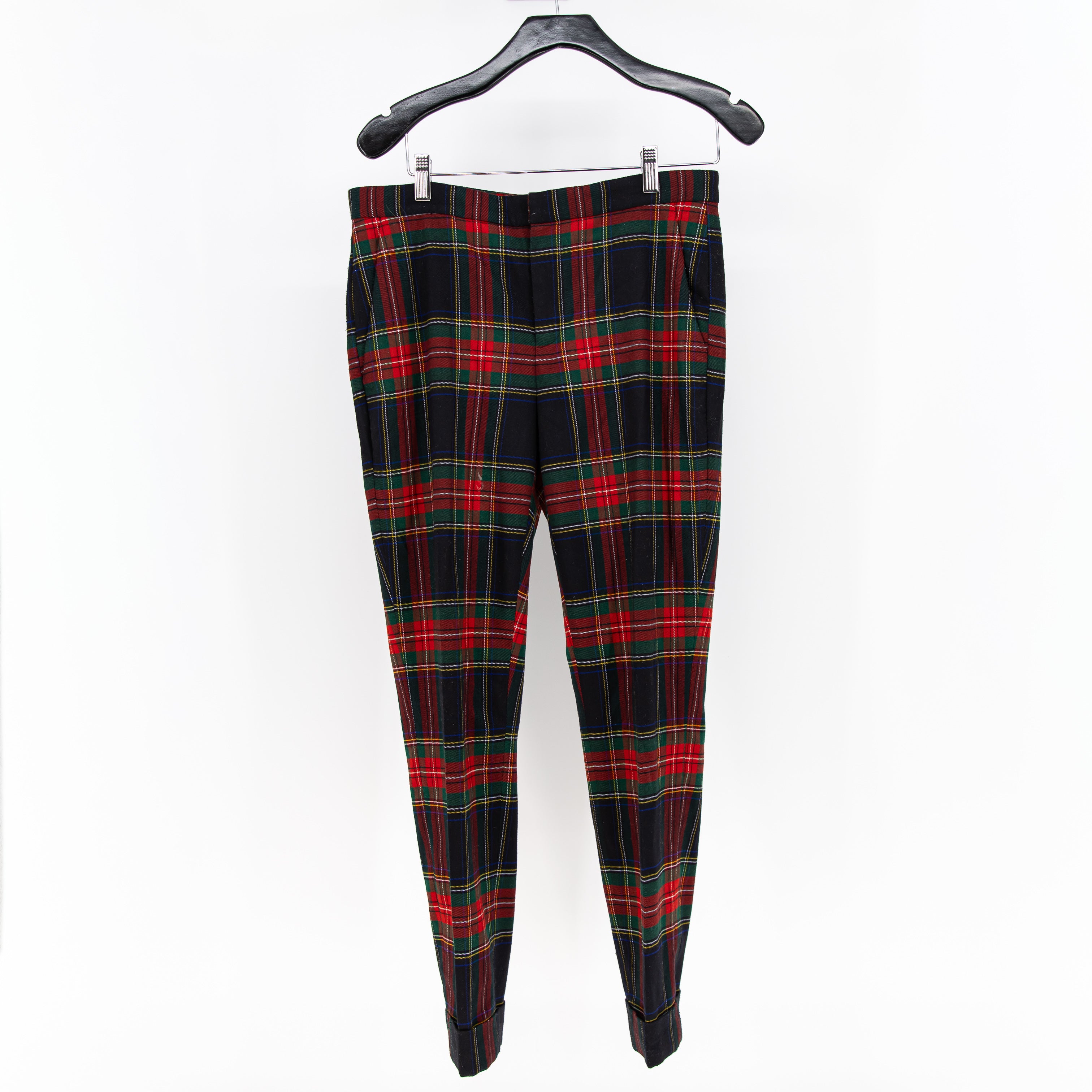 LAUREN Ralph Lauren Women's Holiday Christmas Tartan Plaid Ankle Crop Pants