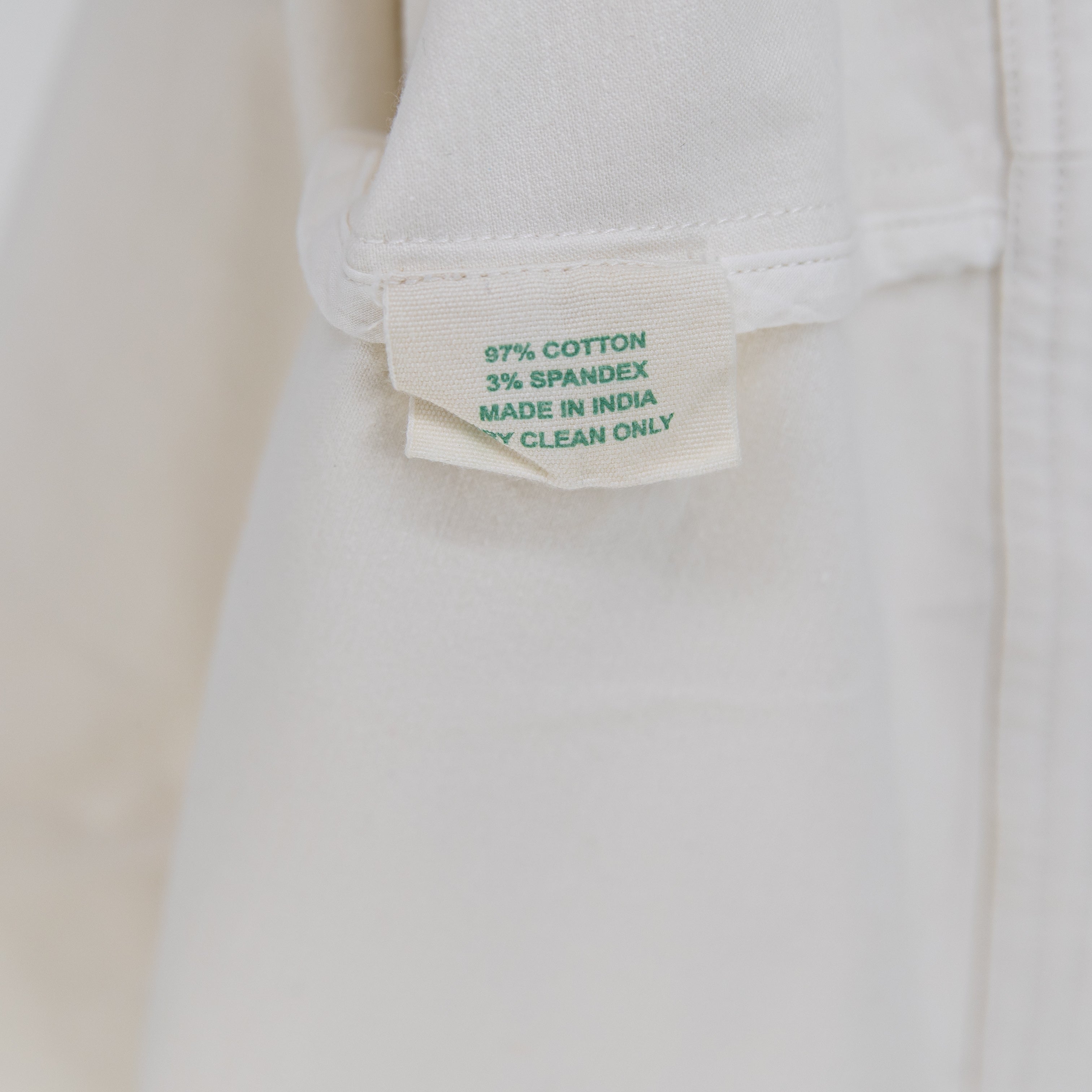 Julia Amory Betty Cotton Stretch Belted Pocket Midi Shirt Dress Ivory White L
