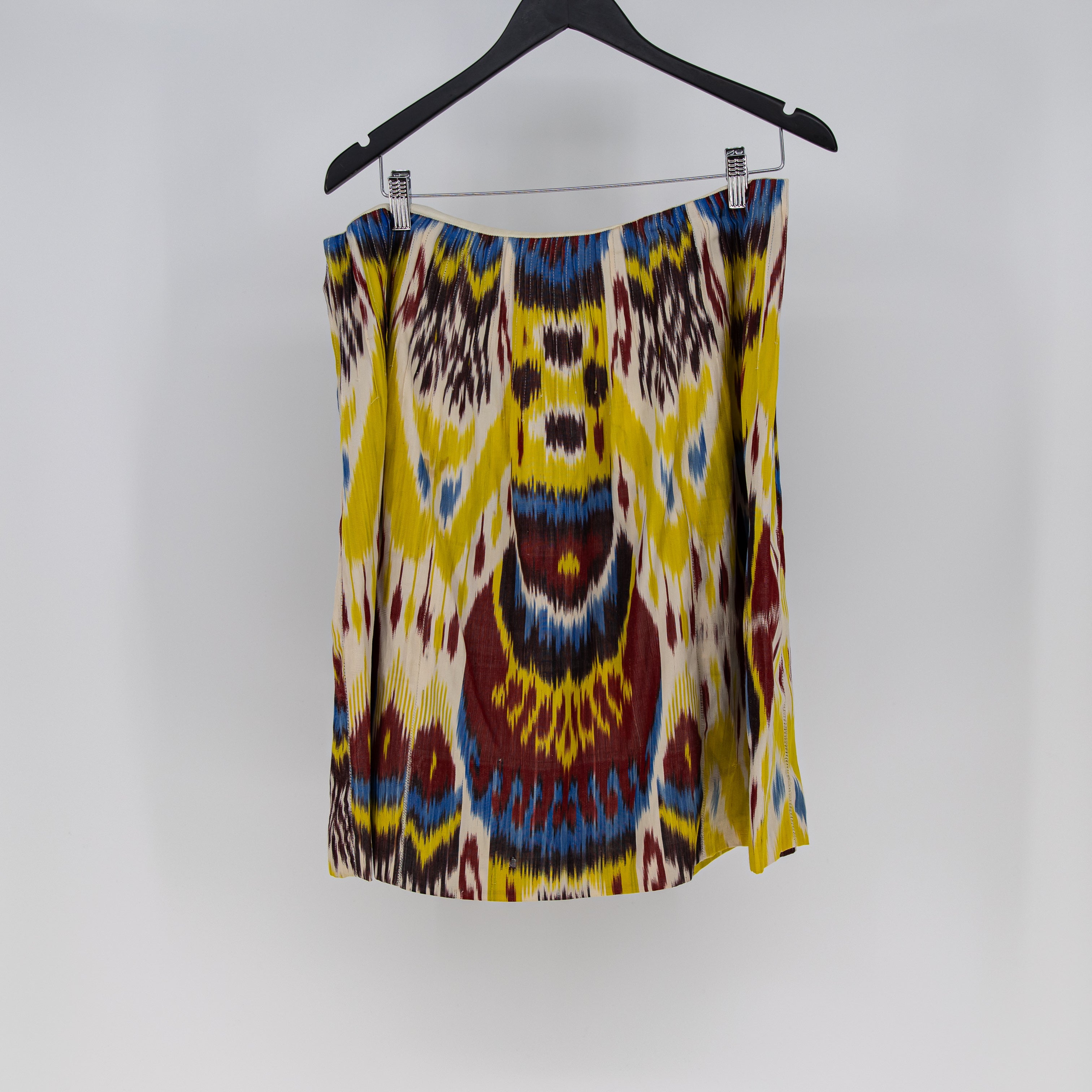Oscar De La Renta Ikat Abstract Print Pattern A Line Knee Length Skirt 12