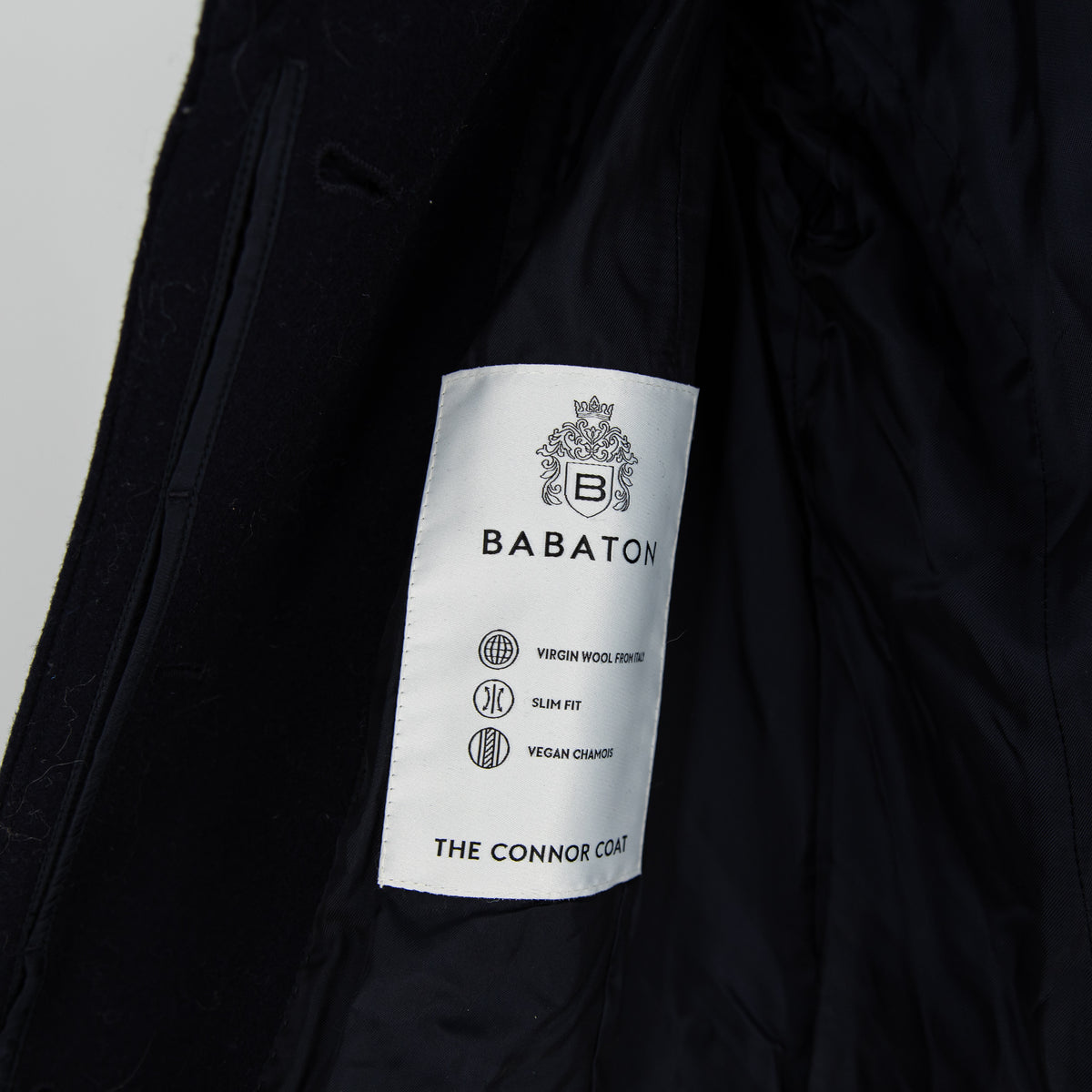 Babaton Aritzia The Connor Soft Wool Cashmere Belted Coat Jacket Navy Blue XS