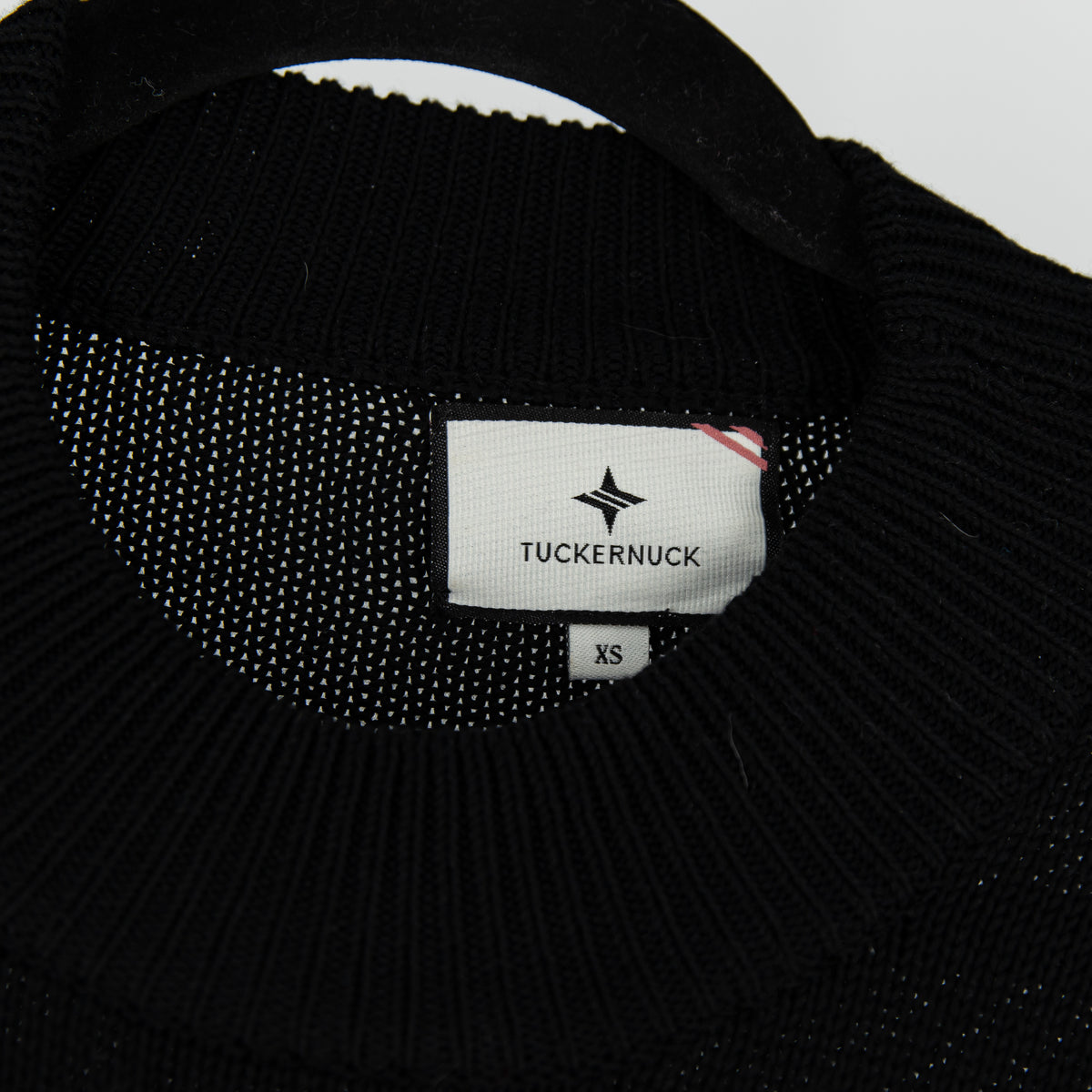 Tuckernuck Bexley Cotton Crew Neck Nautical Button Side Crew Neck Sweater Black