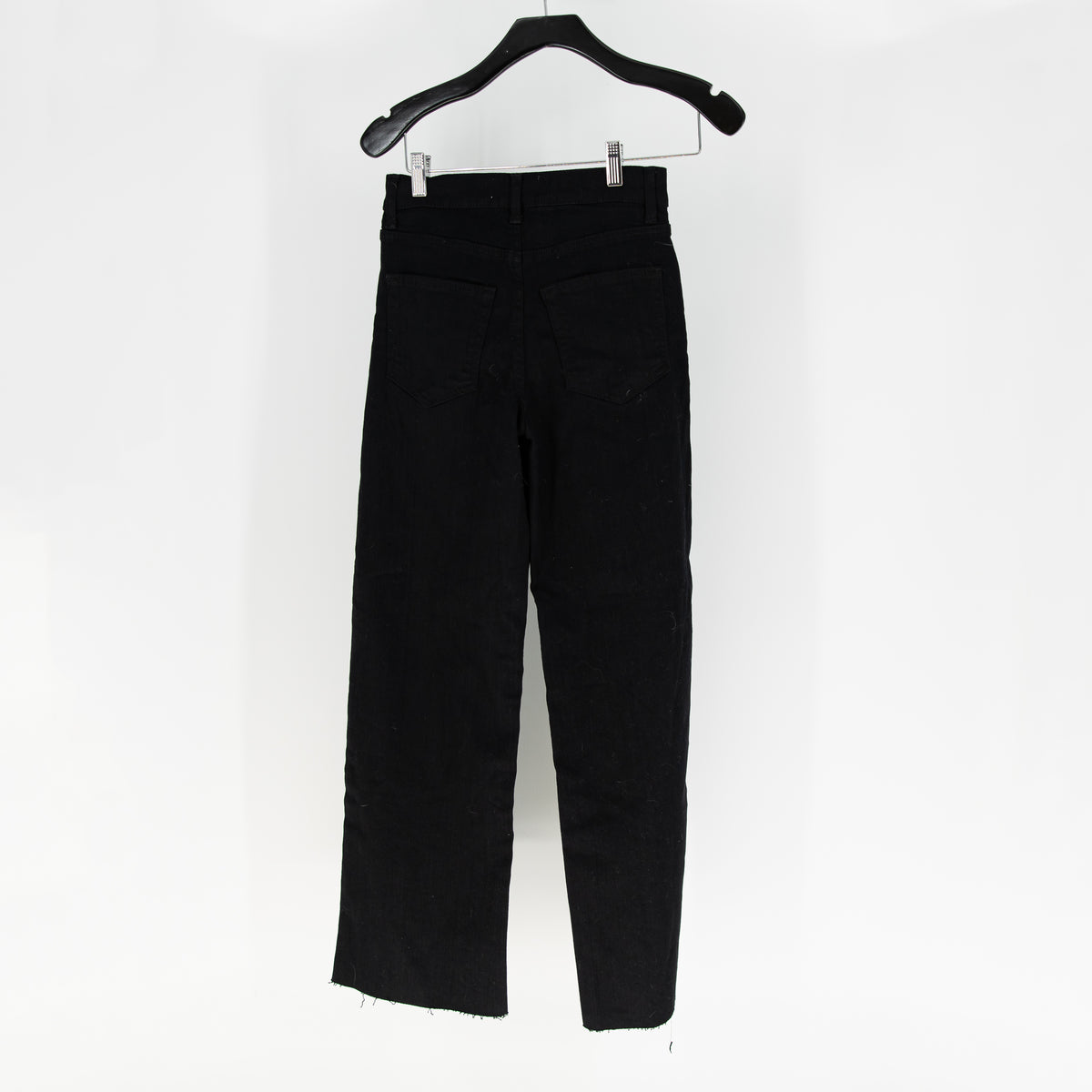 Reformation Emma High Rise Wide Leg Organically Grown Cotton Stretch Jeans Black