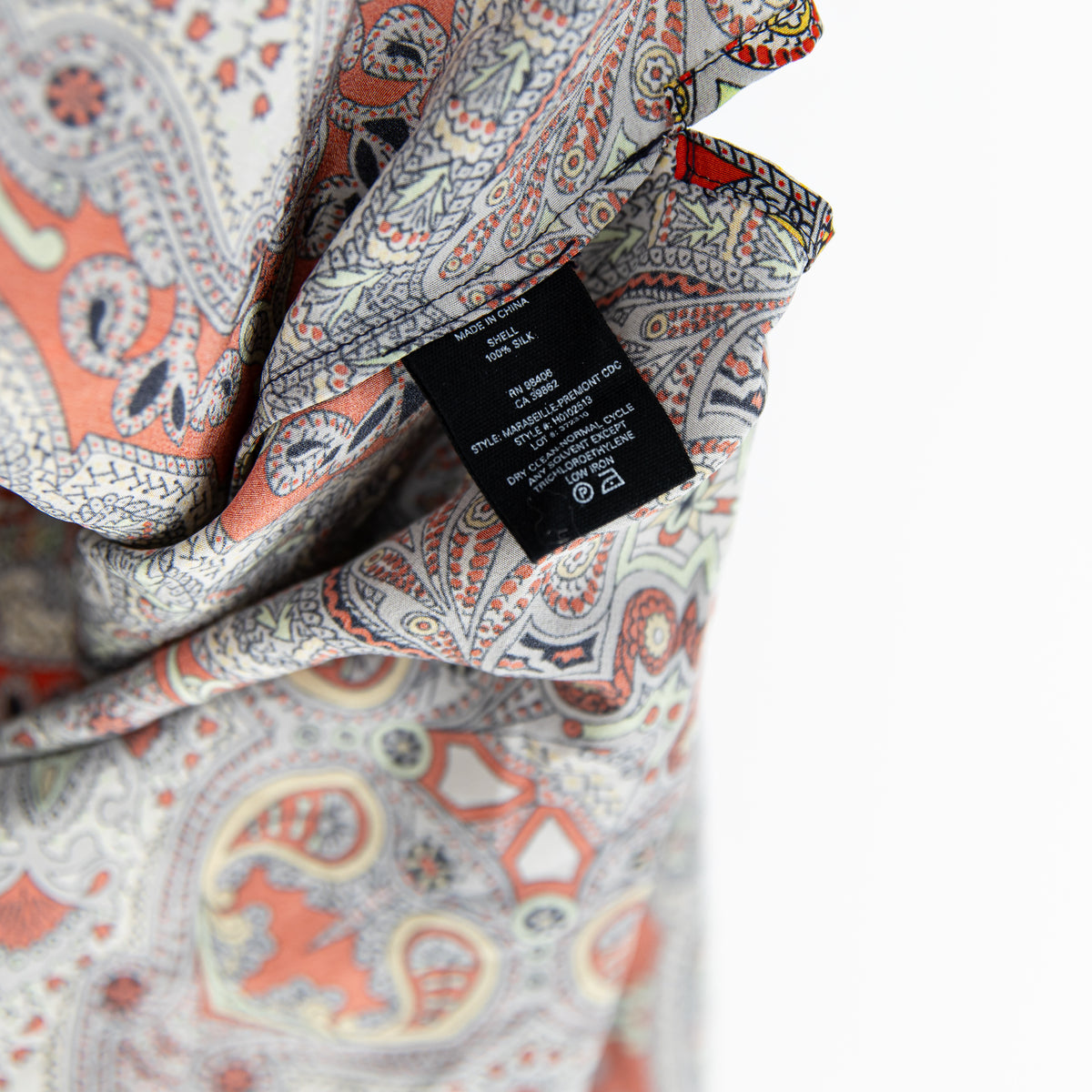 NEW Theory Maraseille Paisley Print Pattern Silk Chiffon Belted Mini Dress Small