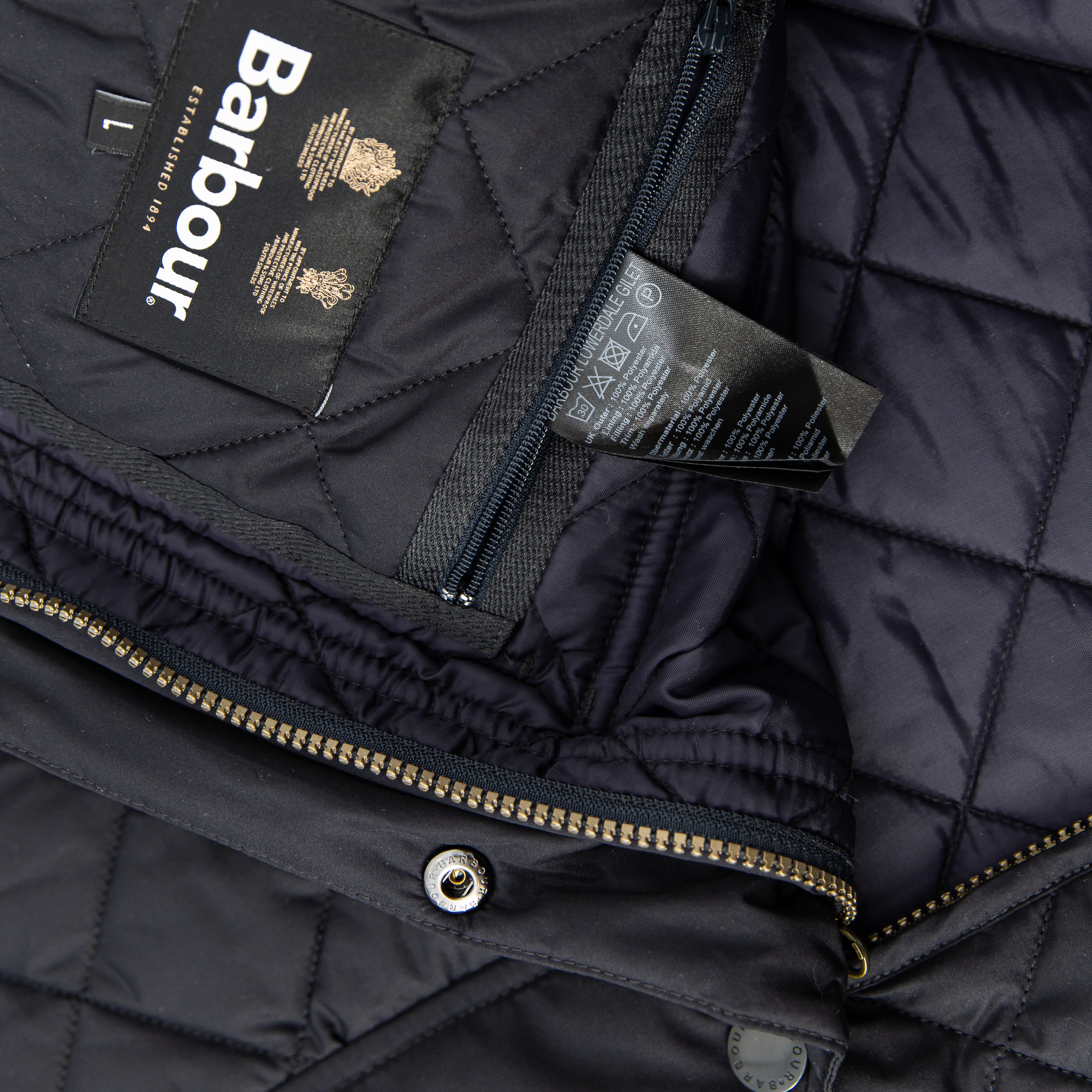Barbour Men's Lowerdale Gilet Quilted Sleeveless Zip Snap Button Vest Black L