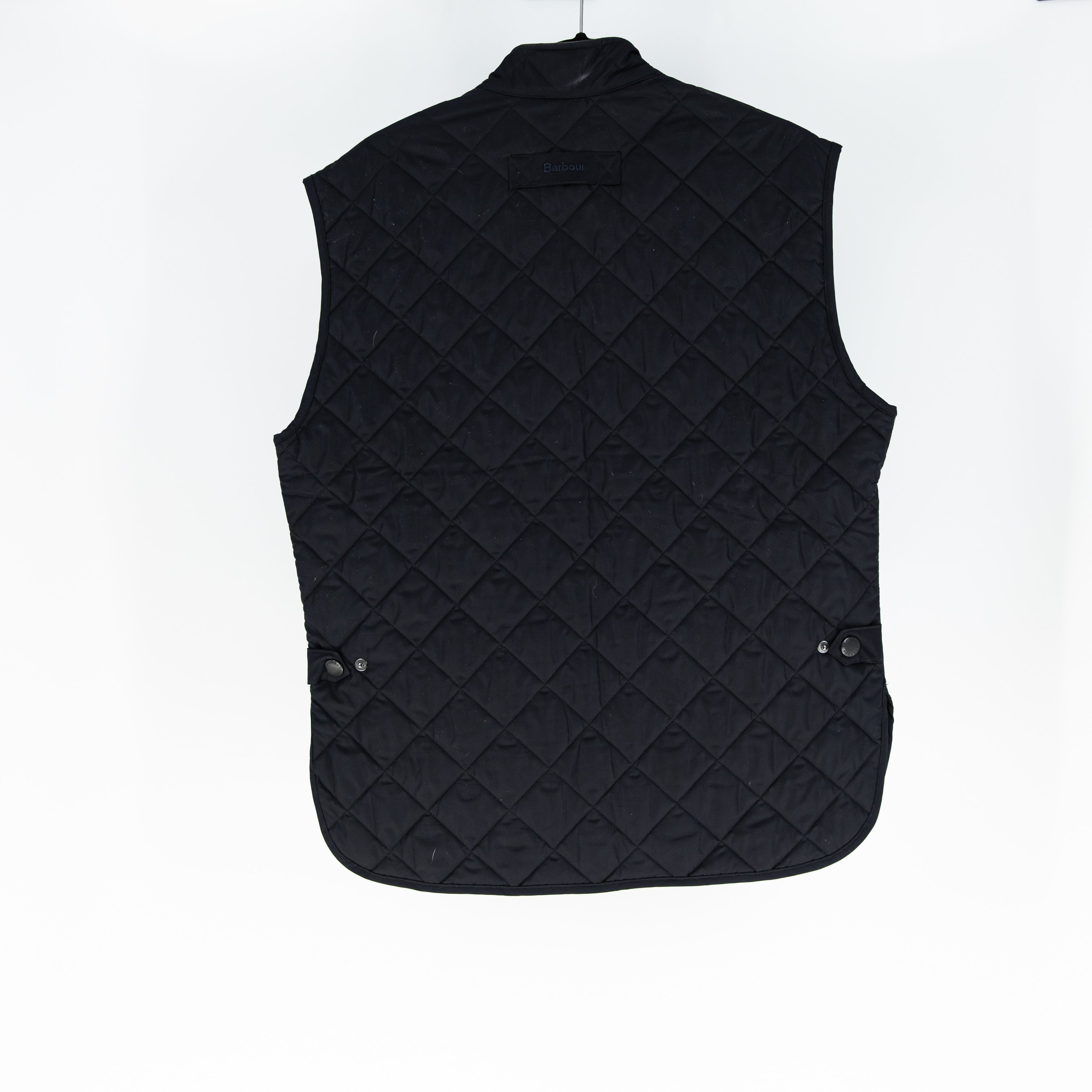 Barbour Men's Lowerdale Gilet Quilted Sleeveless Zip Snap Button Vest Black L