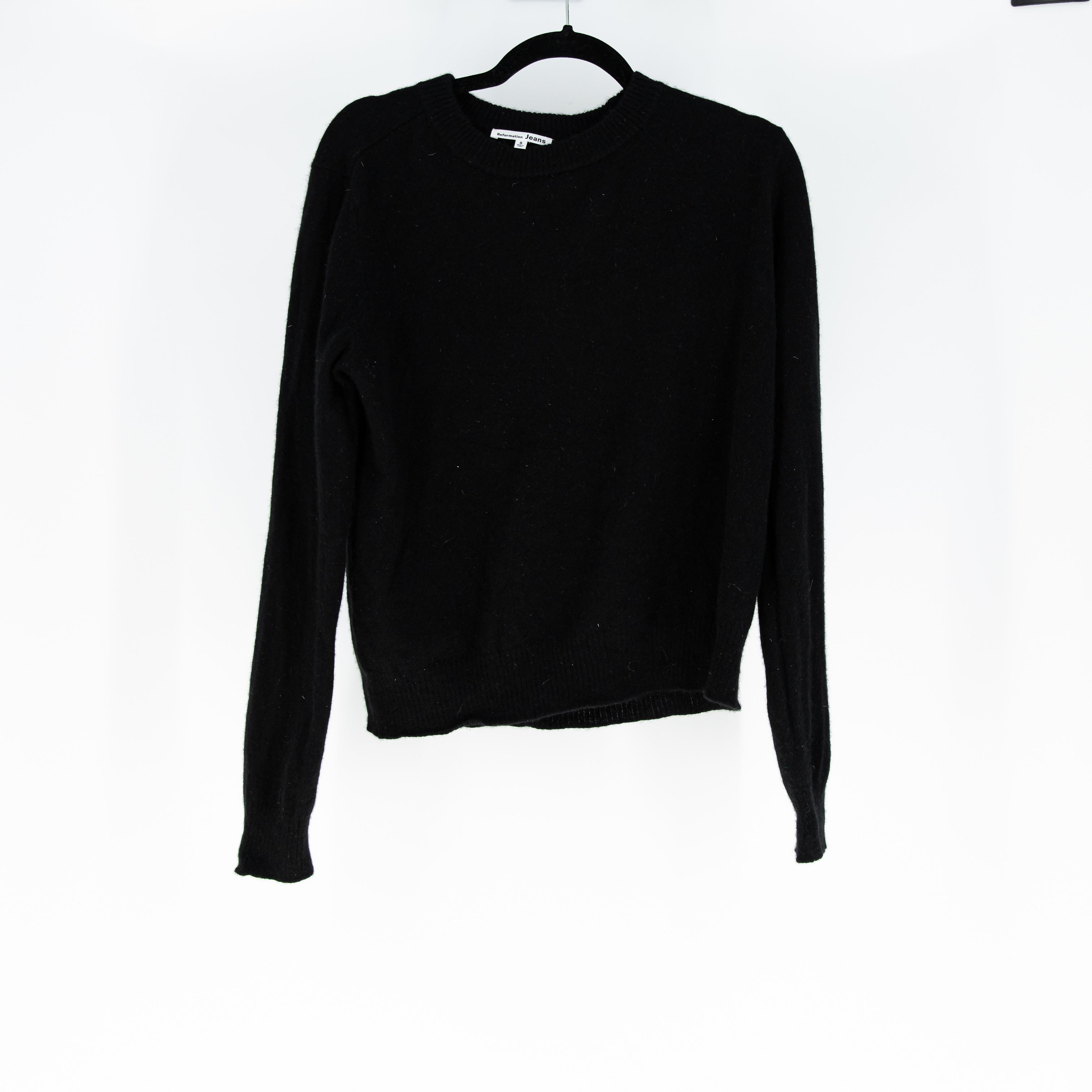 Reformation Jeans Recycled Cashmere Knit Stretch Crew Neck Pullover Sweater S