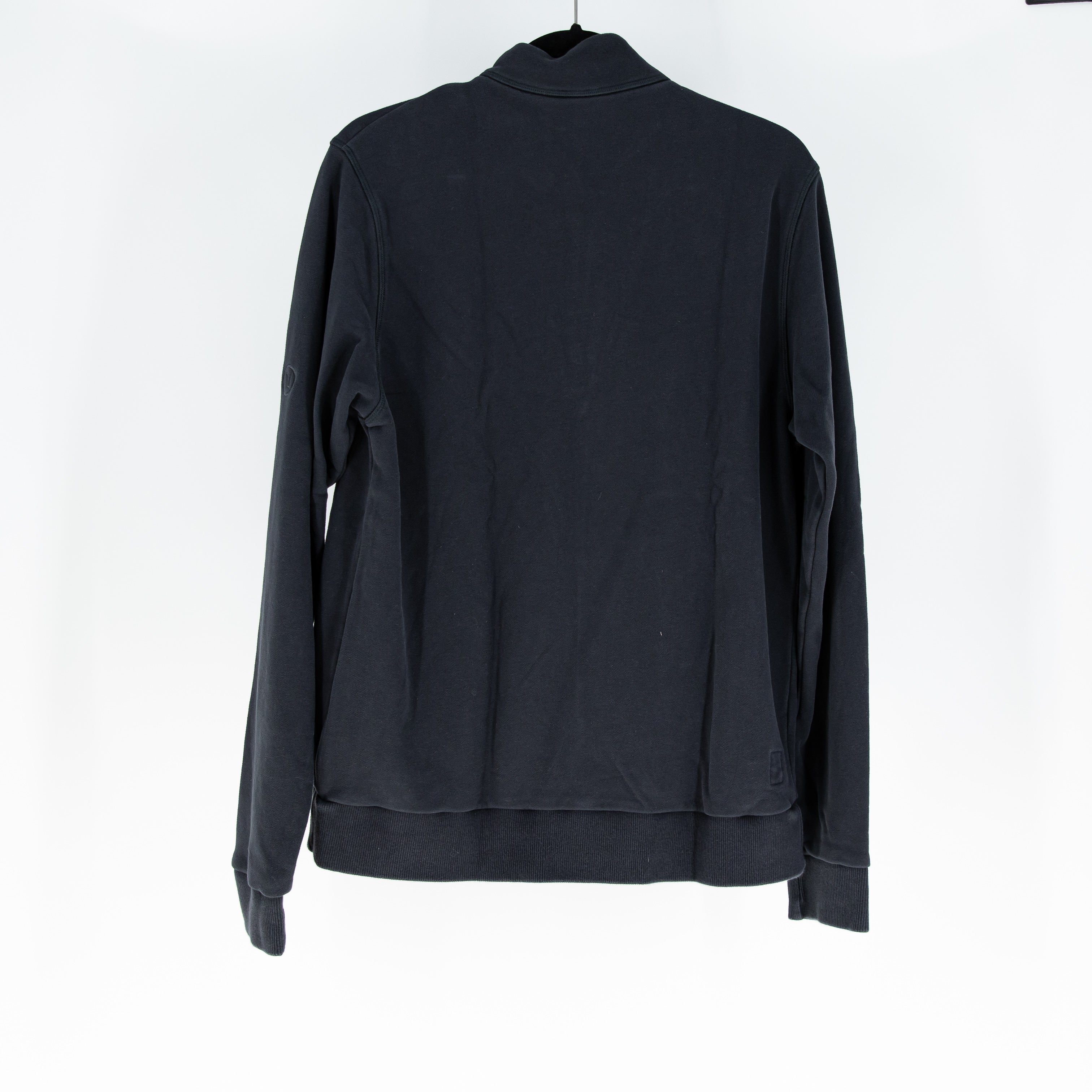Vuori Men's Cypress 1/4 Zip Cotton Stretch Long Sleeve Pullover Sweater Navy M