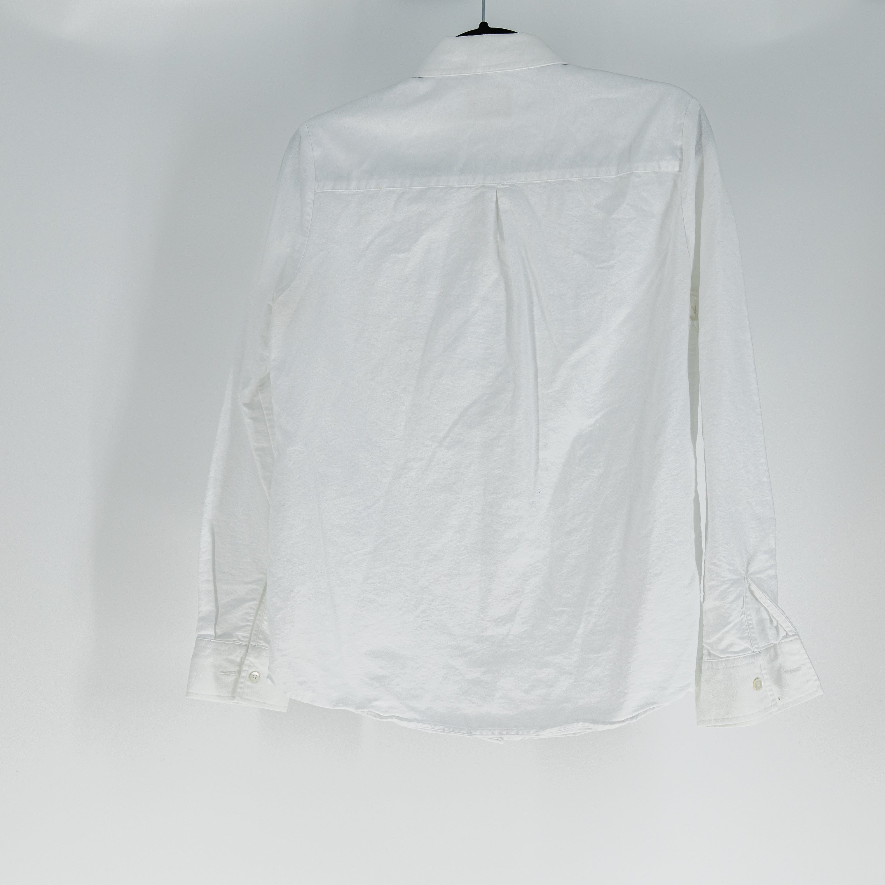 Sezane Women's Cotton Collared Button Down Long Sleeve Shirt Top White Small