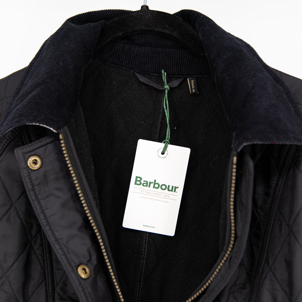 NEW Barbour Women's Beadnell Polar Quilt Fleece Lined Full Zp Jacket Black 10