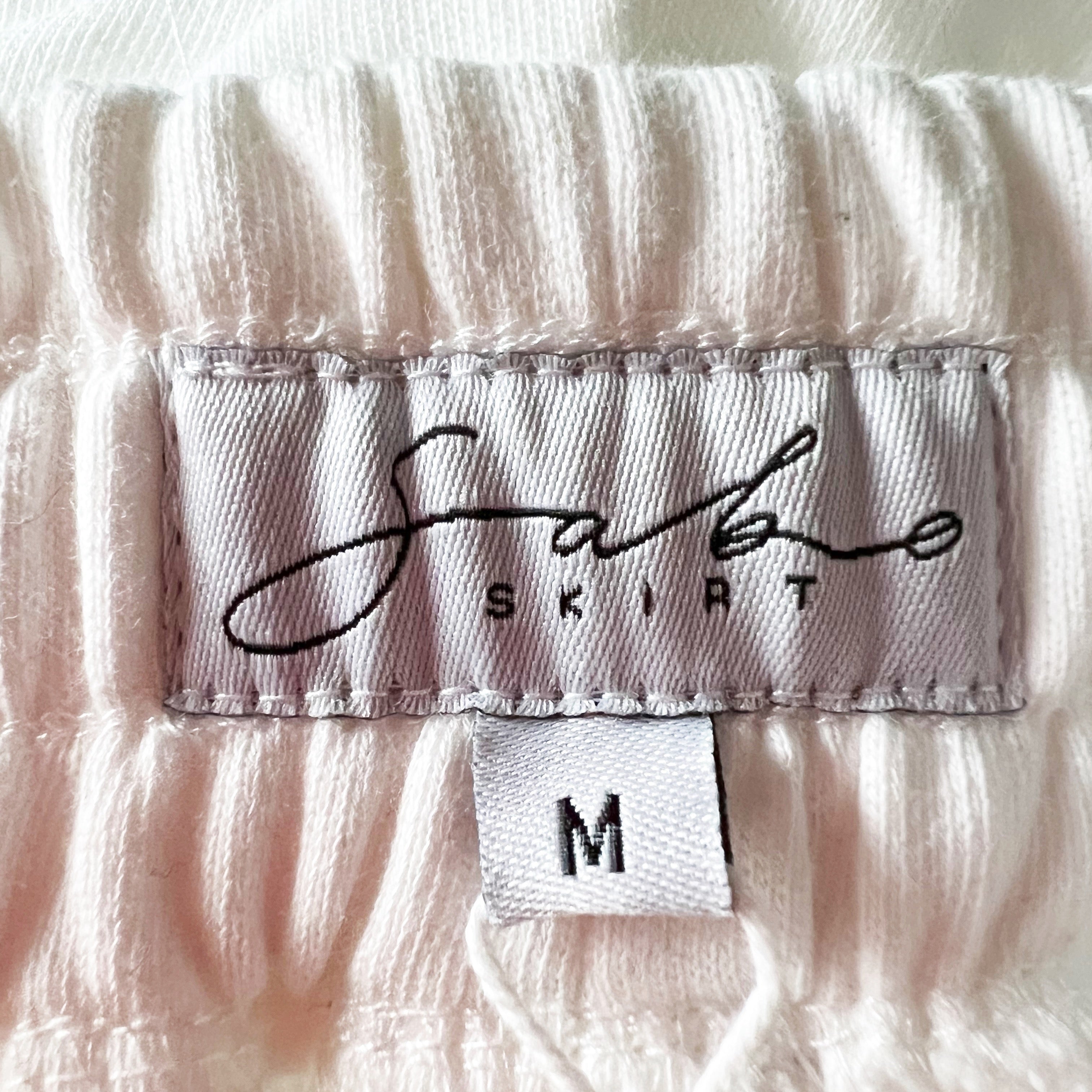 NEW Sabo Skirt Crescent Shorts Cotton High Rise Pull On Tennis Leisure White M