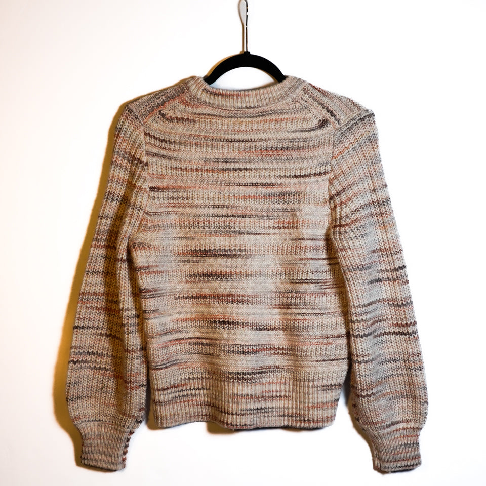 Madewell Space Dyed Canton Organic Cotton Wool Knit Mock Neck Pullover Sweater S