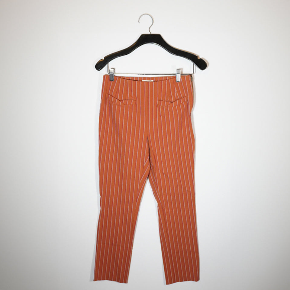 Anthropologie Women's The Essential Slim Mid Rise Ankle Crop Casual Trouser Pant