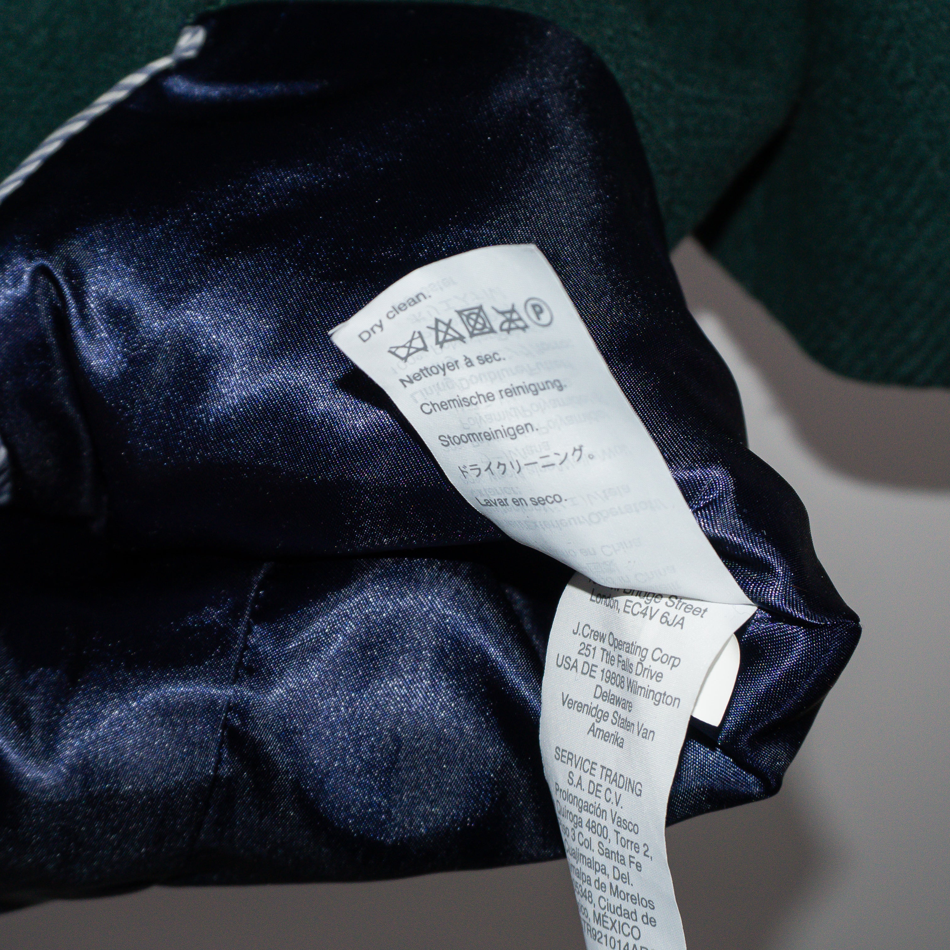 J. Crew Italian Stadium Cloth Nello Gori Wool Cocoon Peacoat Jacket Green 4