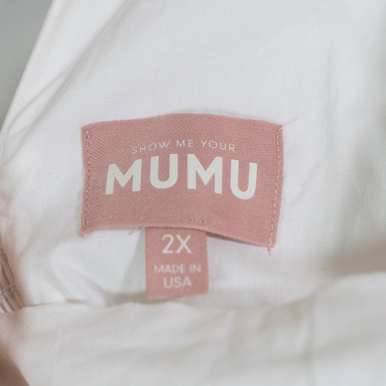Show Me Your Mumu Mia Cotton Poplin Stretch Pullover Mini Dress White 2X