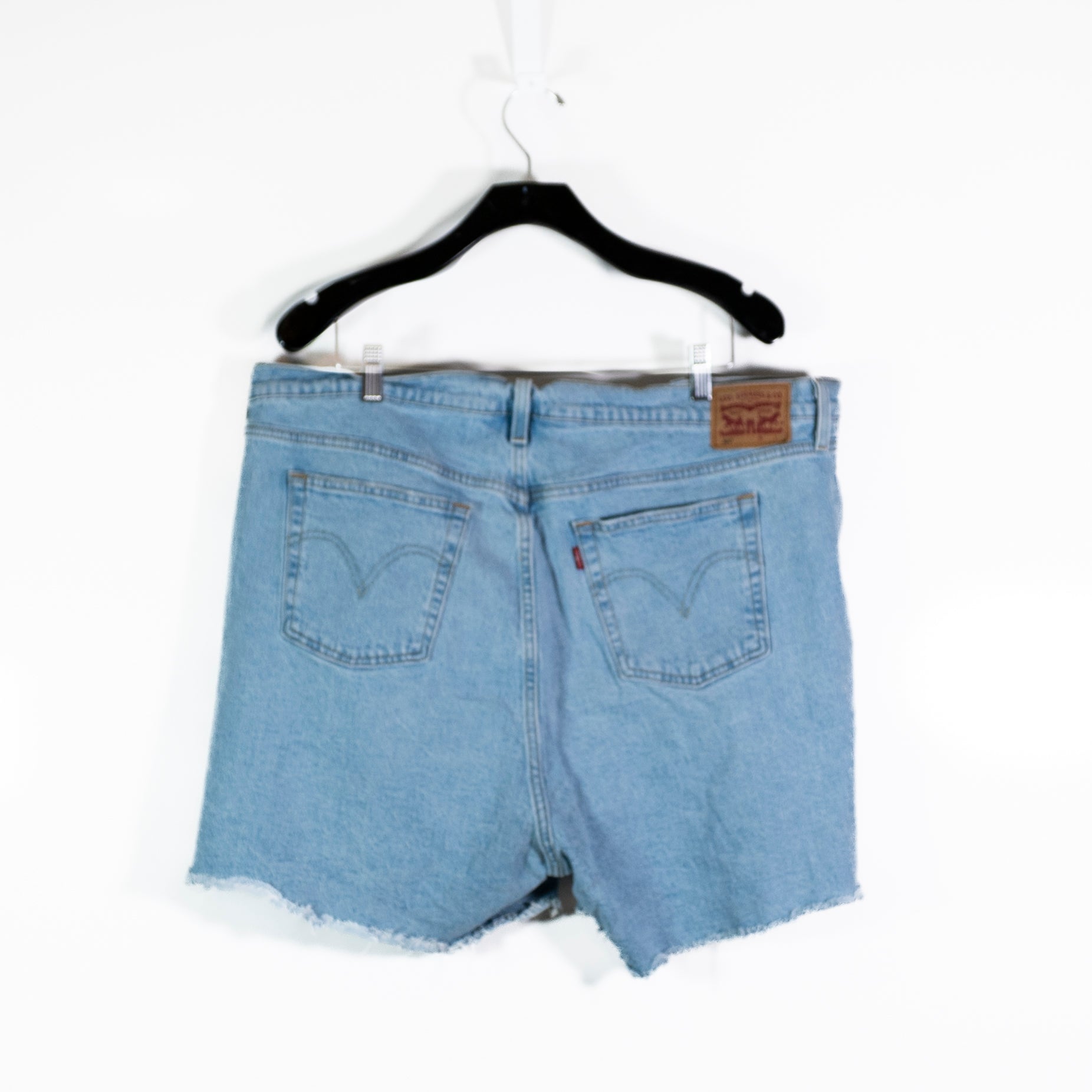 Levi's 501 Women's Cotton Distressed Ripped High Rise Cut Off Jean Shorts Blue
