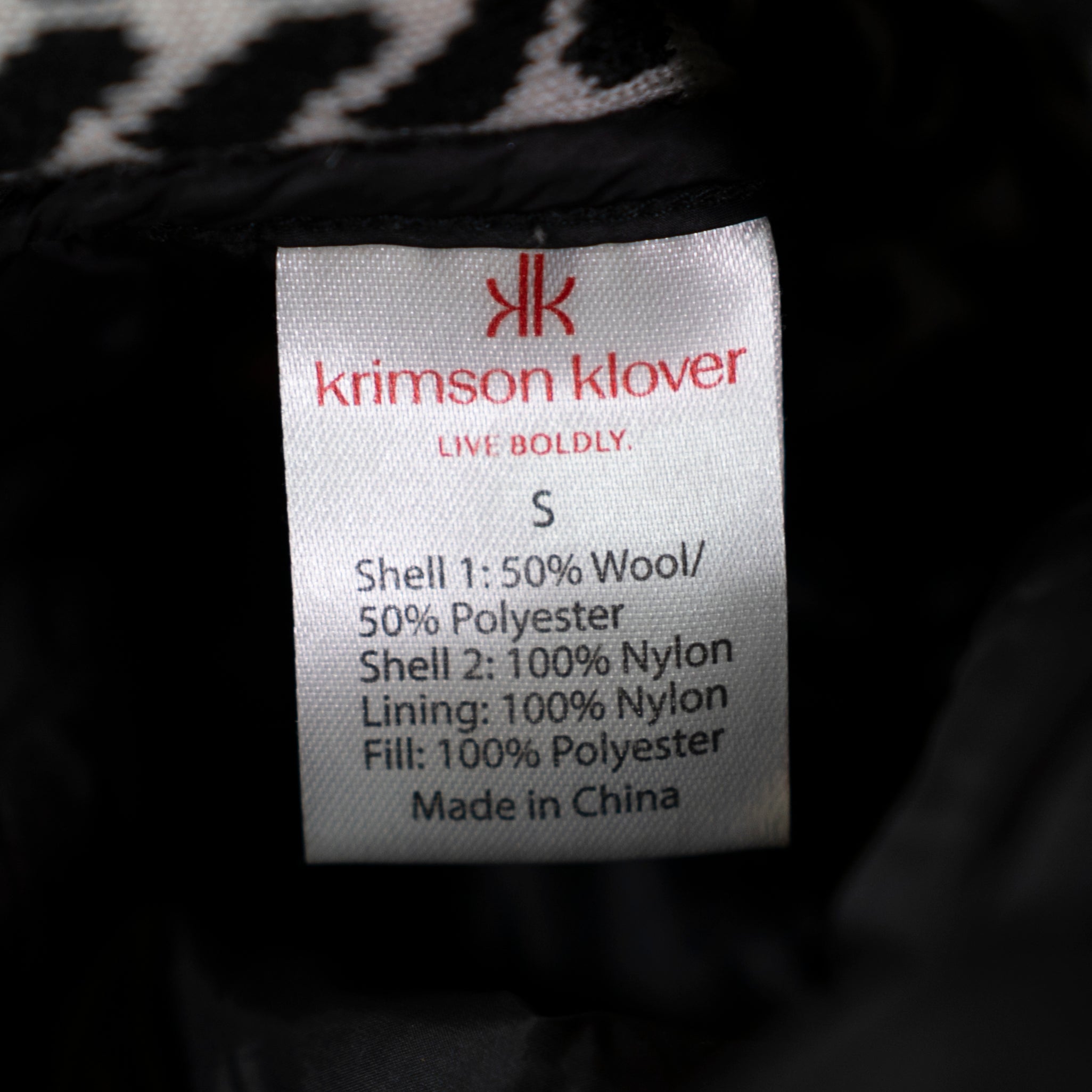 Krimson Klover Switchback Mixed Media Wool Blend Telluride Embroidered Jacket S