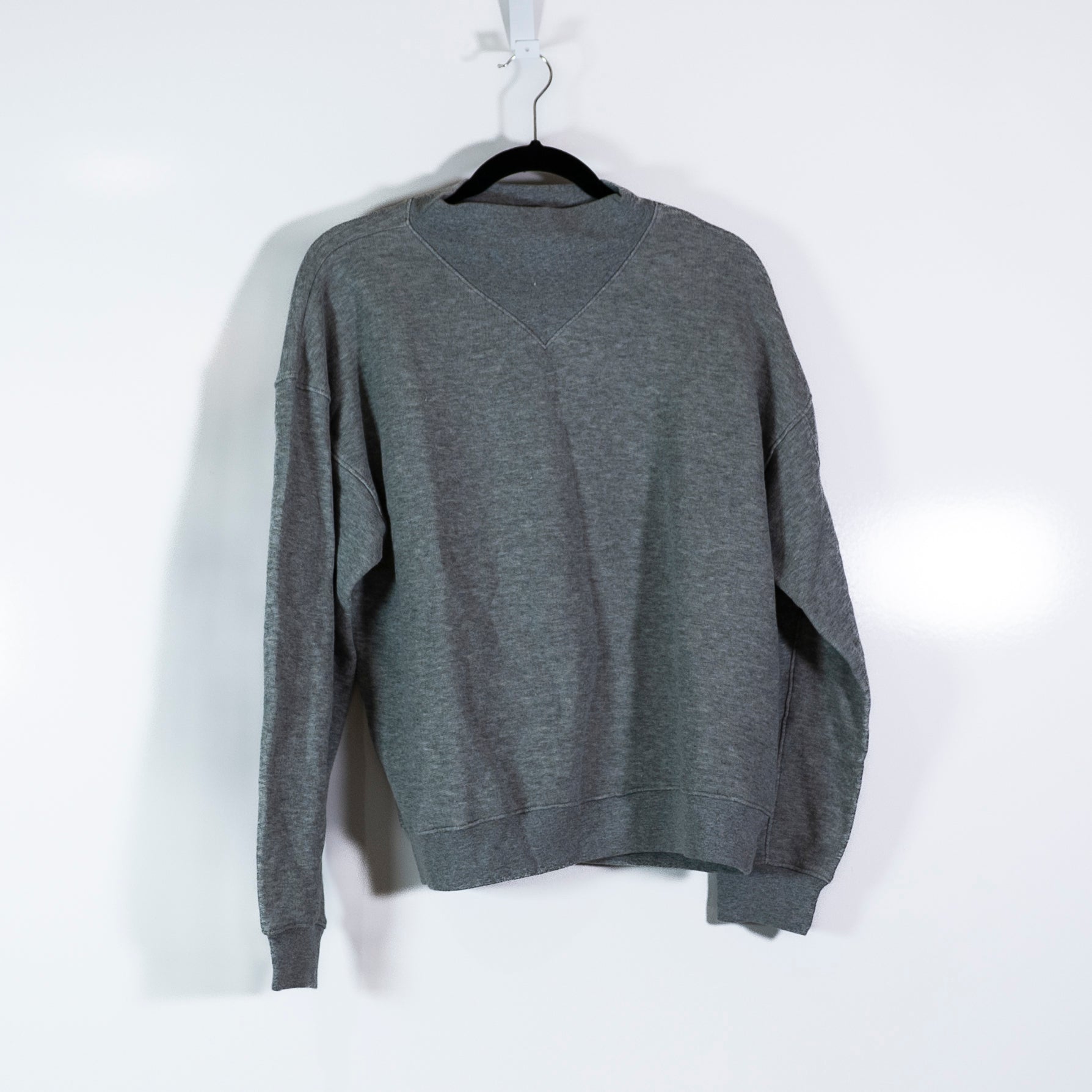 NEW J. Crew Heritage Cotton Terry Mockneck Pullover Sweatshirt Heathered Gray S