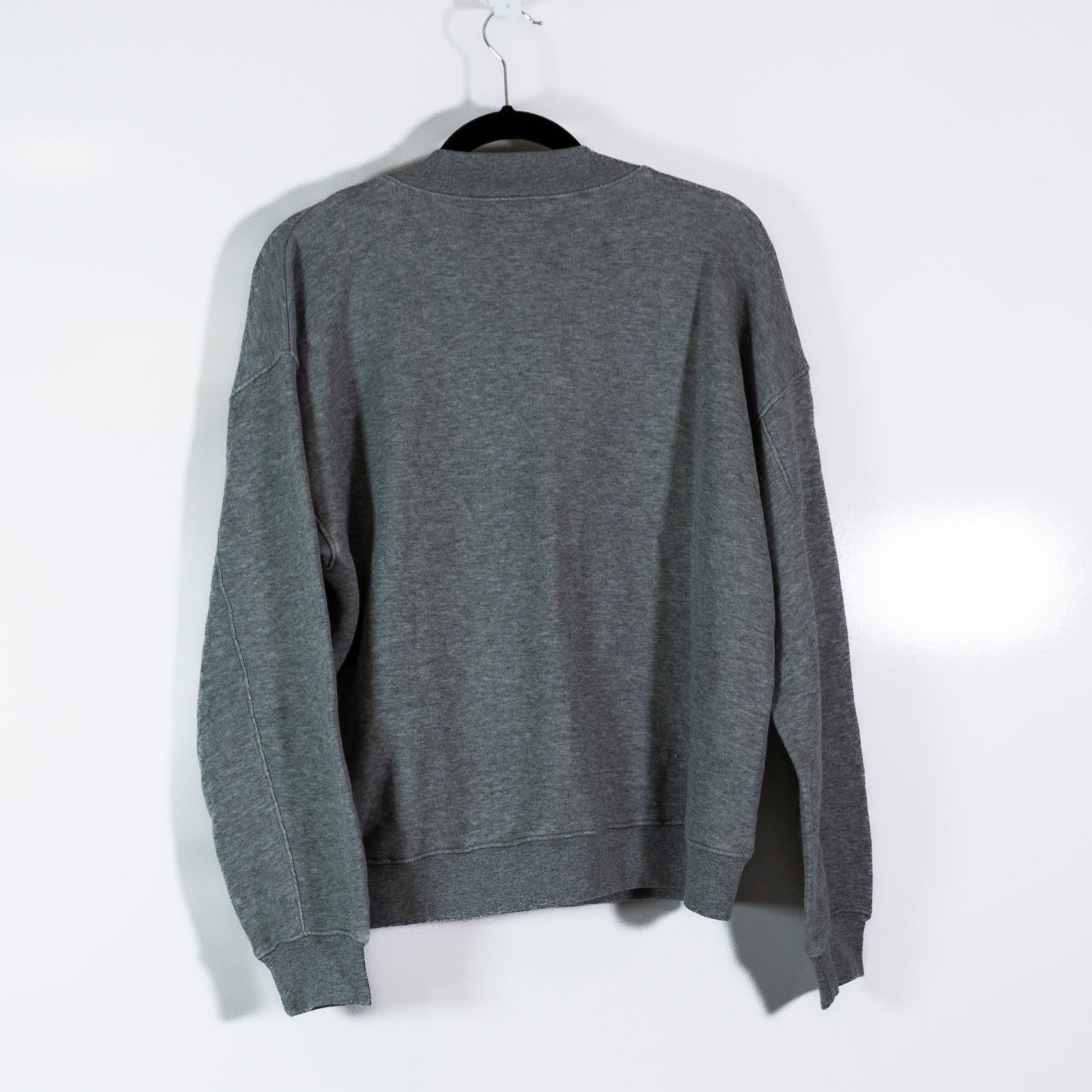 NEW J. Crew Heritage Cotton Terry Mockneck Pullover Sweatshirt Heathered Gray S