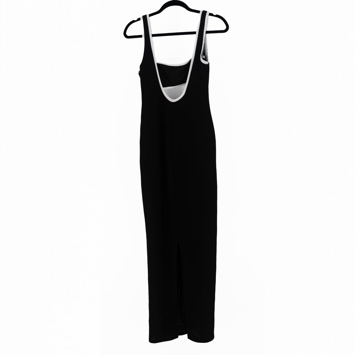 All The Ways Eliza Scoop Neck Sleeveless Cut Out Maxi Dress Black White Small