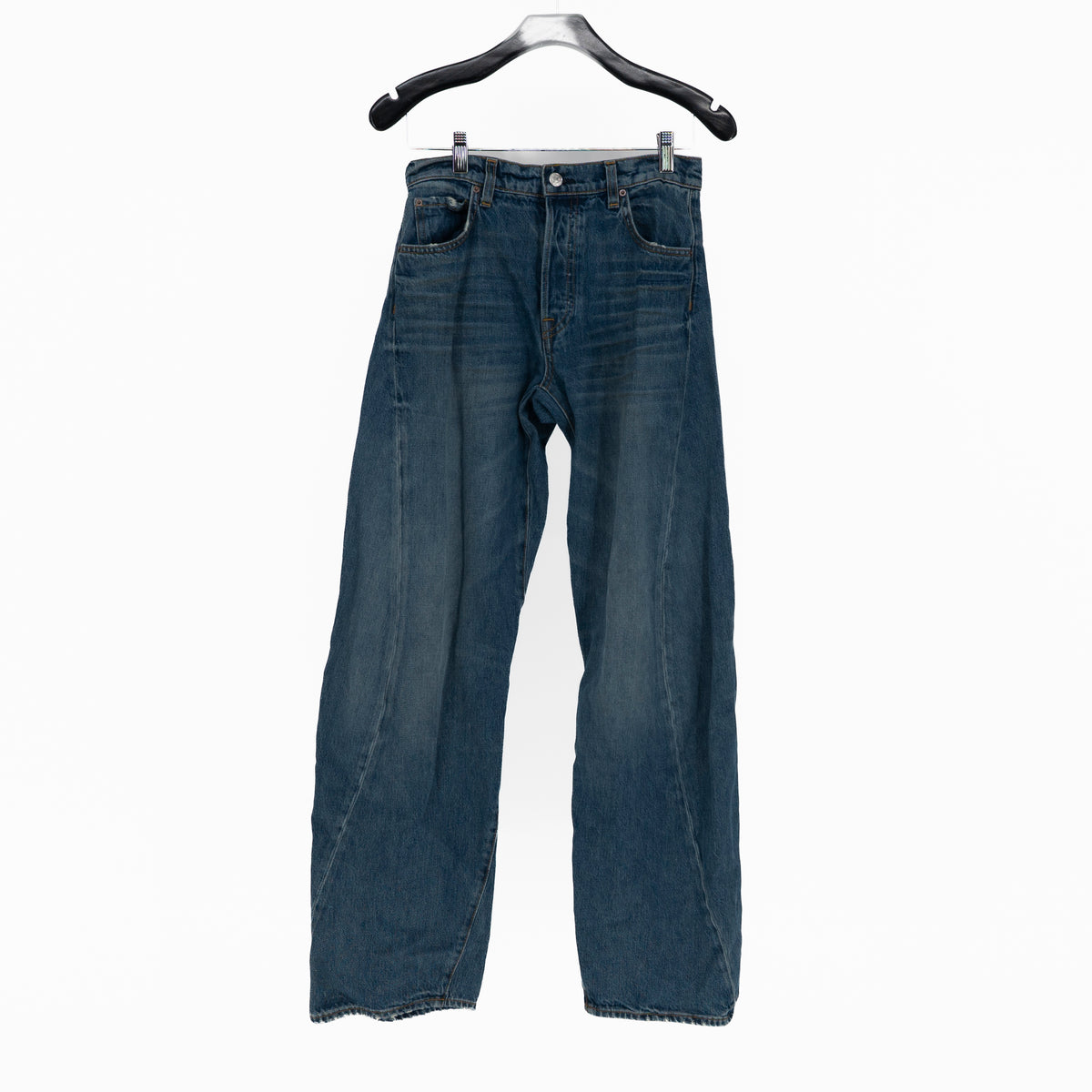 GRLFRND Noa EngineerCotton Barrel Leg MidRiseDenim Jeans Elysian Park Dr 25