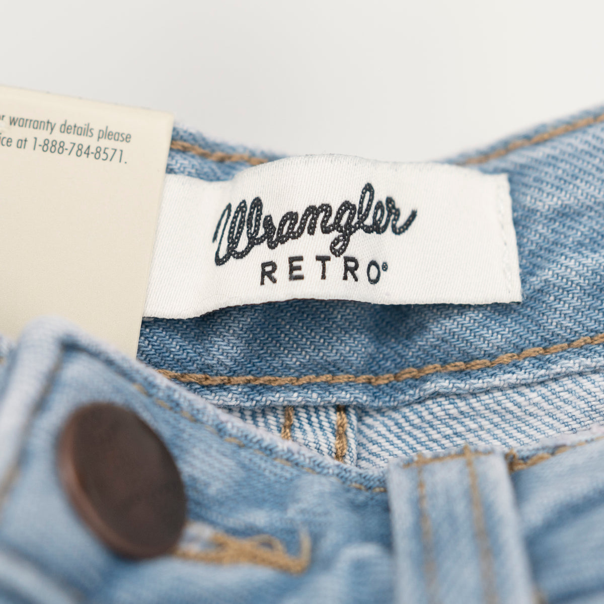 NEW Wrangler Retro Bailey High Rise Wide Leg Cotton Denim Jeans Blue 25 x 32