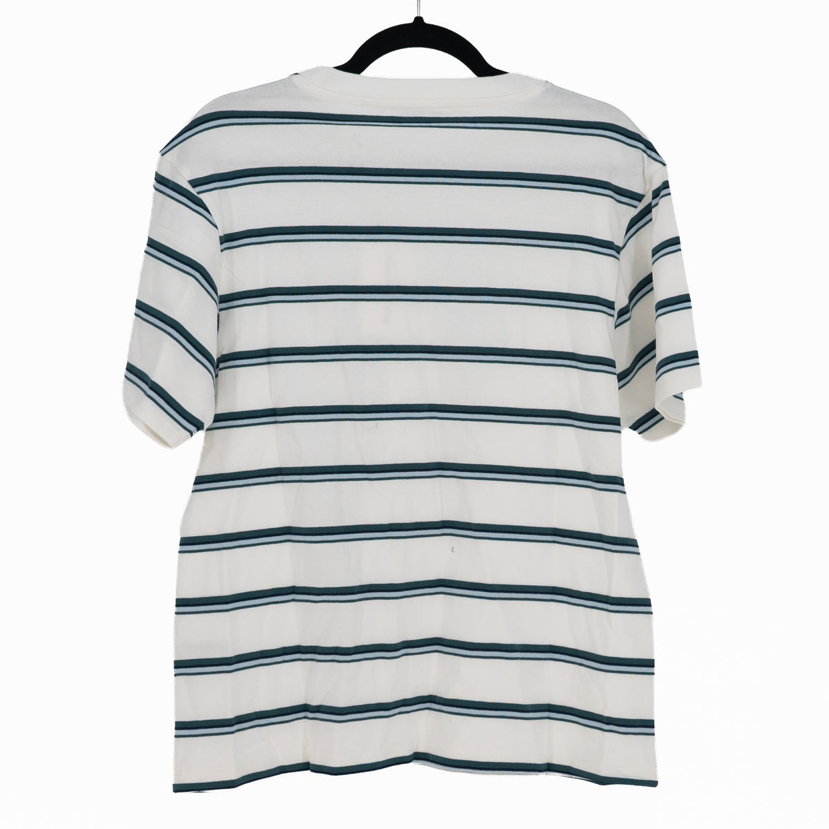 NEW Good American The Oversized Cotton Crew Neck Short Sleeve Striped Tee Shirt