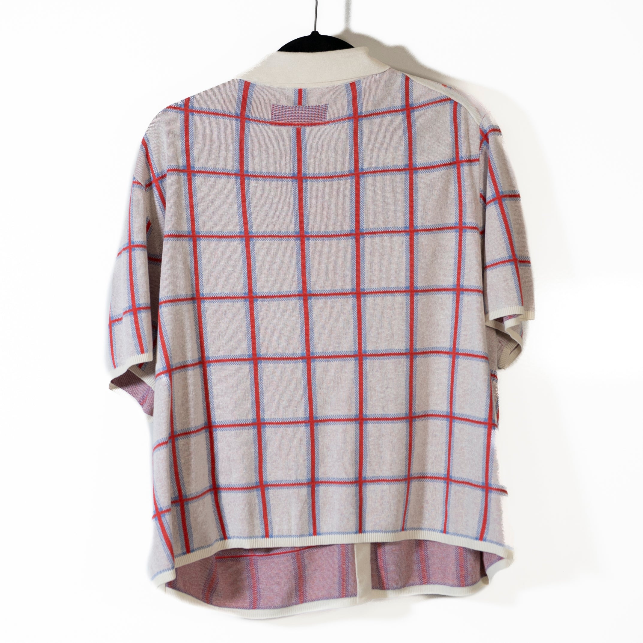 Guest In Residence Picnic Shirt Silk Linen Blend Knit Button Front Polo Sweater