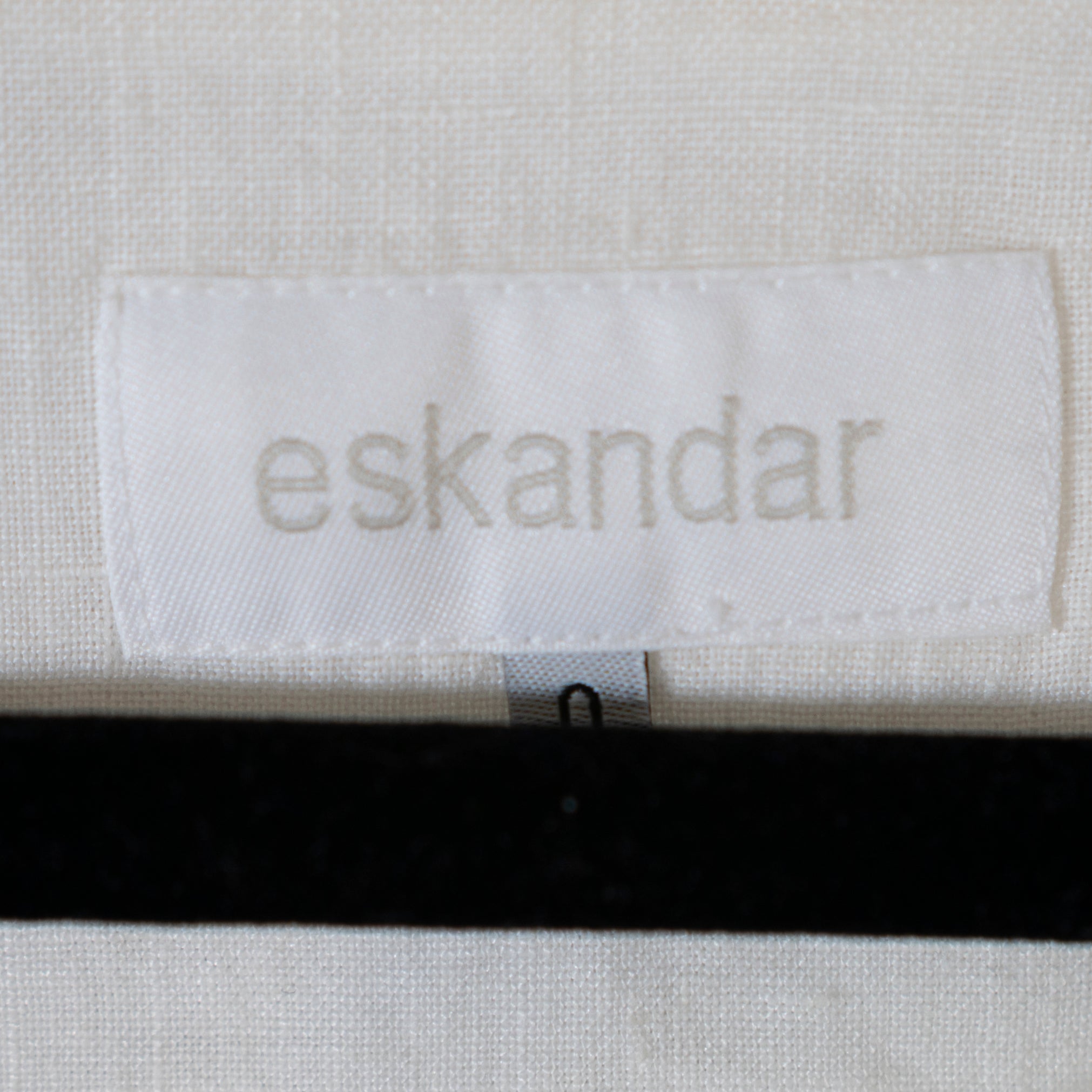 Eskandar Women's 100% Linen Lightweight Woven V Neck Long Sleeve Blouse Tunic 