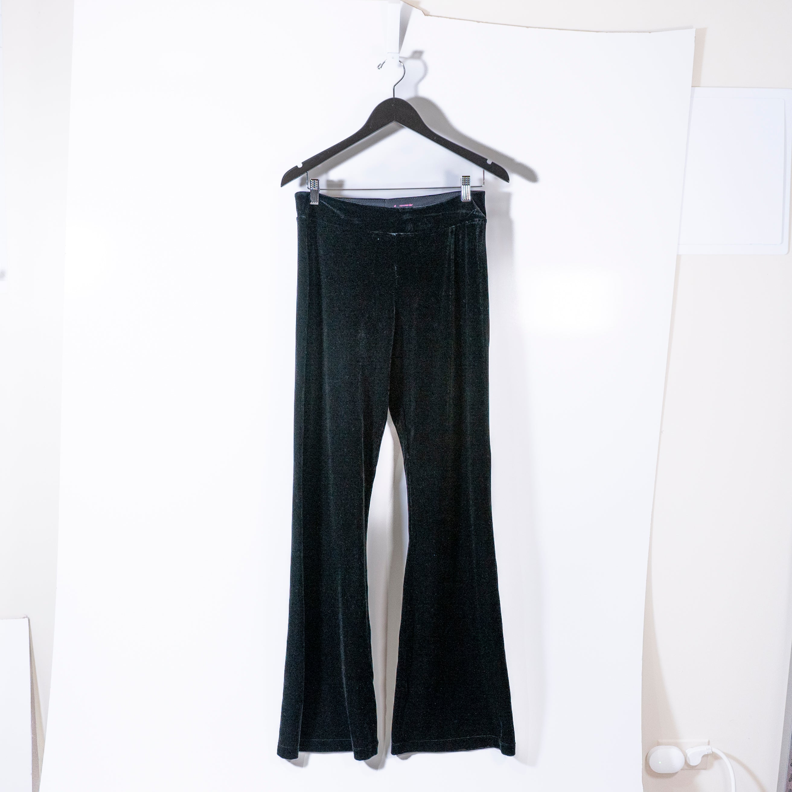 NEW Commando Velvet Velour Flare Bootcut Leggings Trousers Pants Black XL