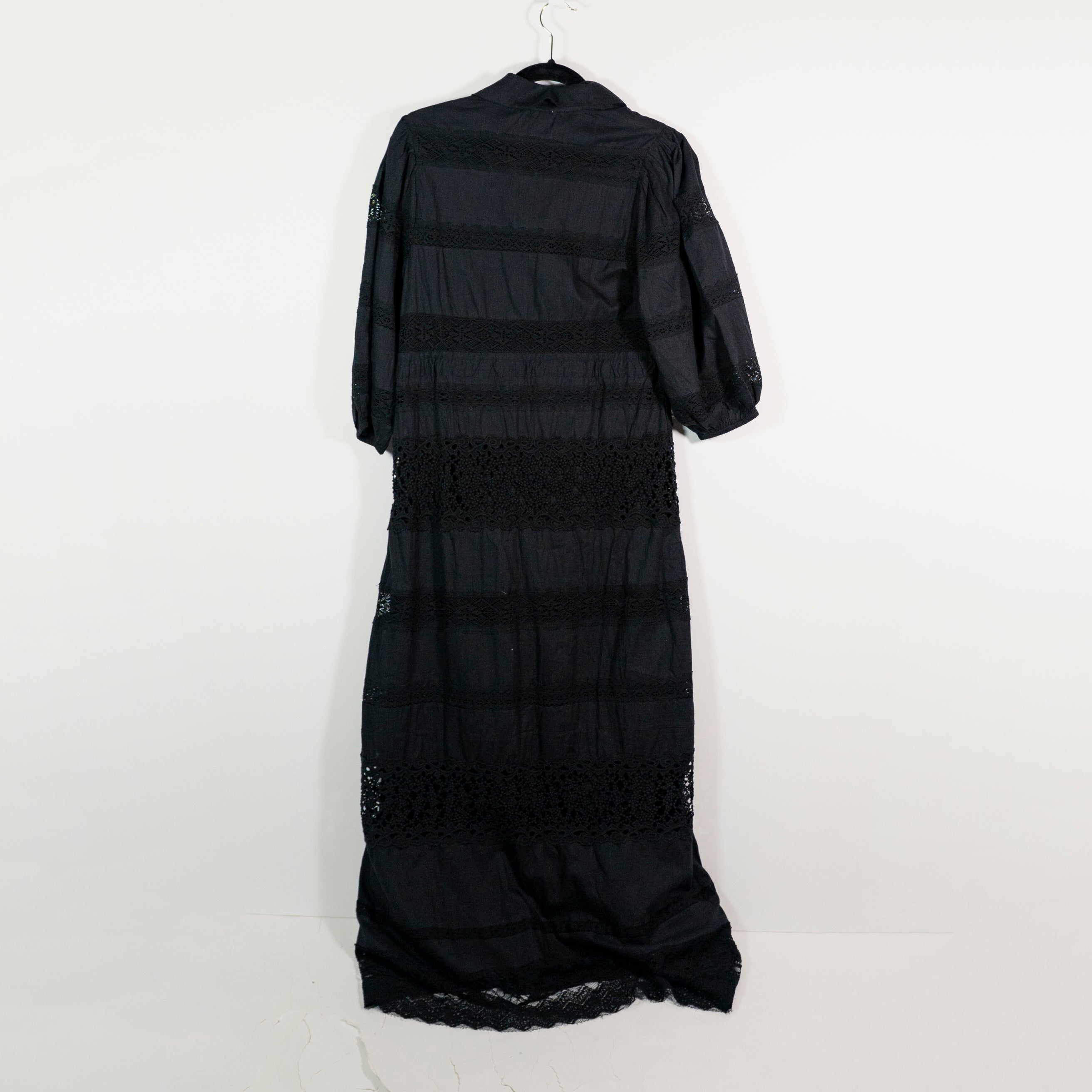 NEW Anthropologie Forever That Girl Lacey Cotton Button Front Collared Dress XS