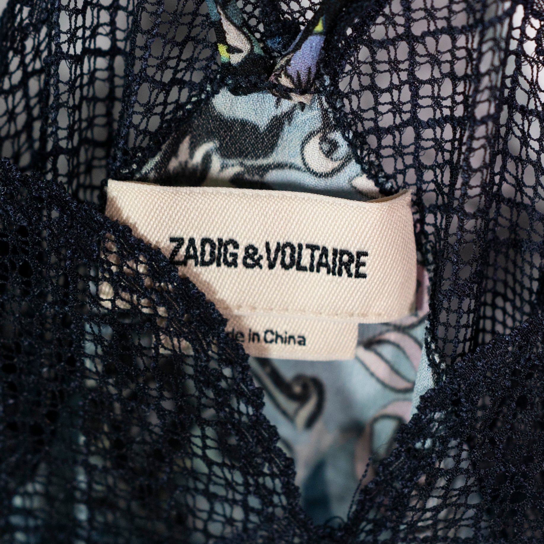 NEW Zadig & Voltaire Risty Bohemian Print Pattern Oxford Patch Midi Slip Dress