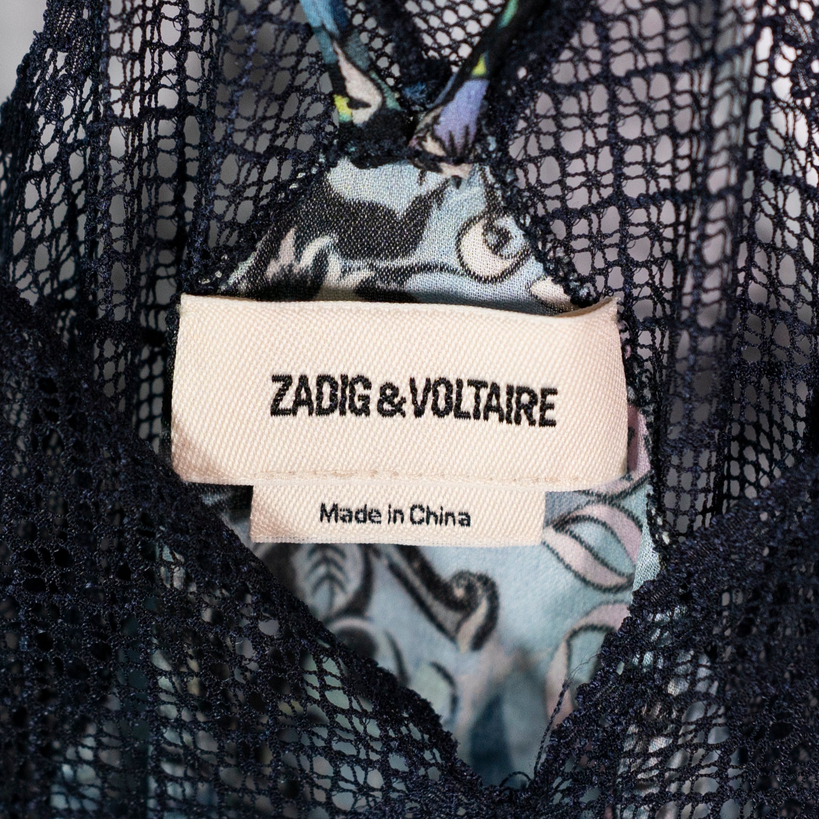 NEW Zadig & Voltaire Risty Bohemian Print Pattern Oxford Patch Midi Slip Dress