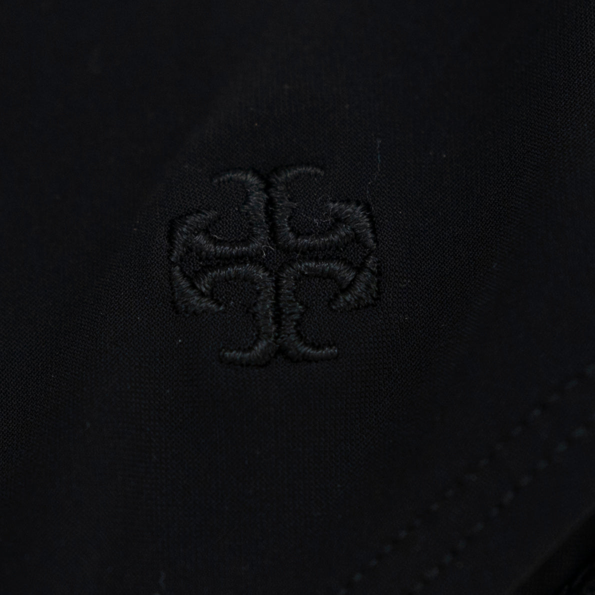 Tory Burch Women's High Waisted Logo Embroidered Bathing Suit Bottom Black Large