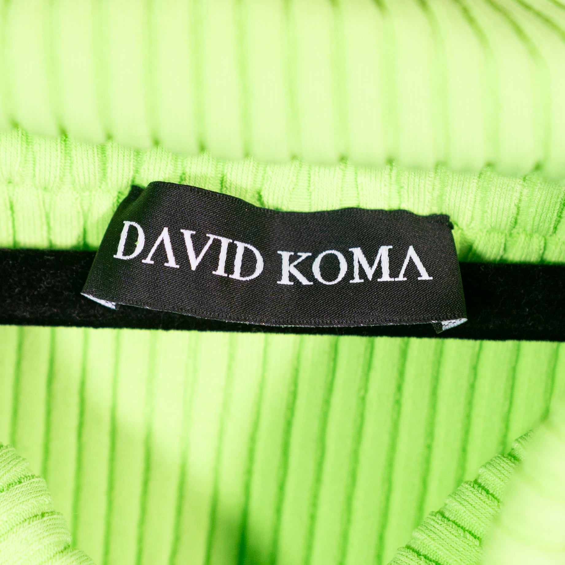 David Koma Crystal Rhinestone Jewel Diamond Buckle Ruched Long Sleeve Knit Top S