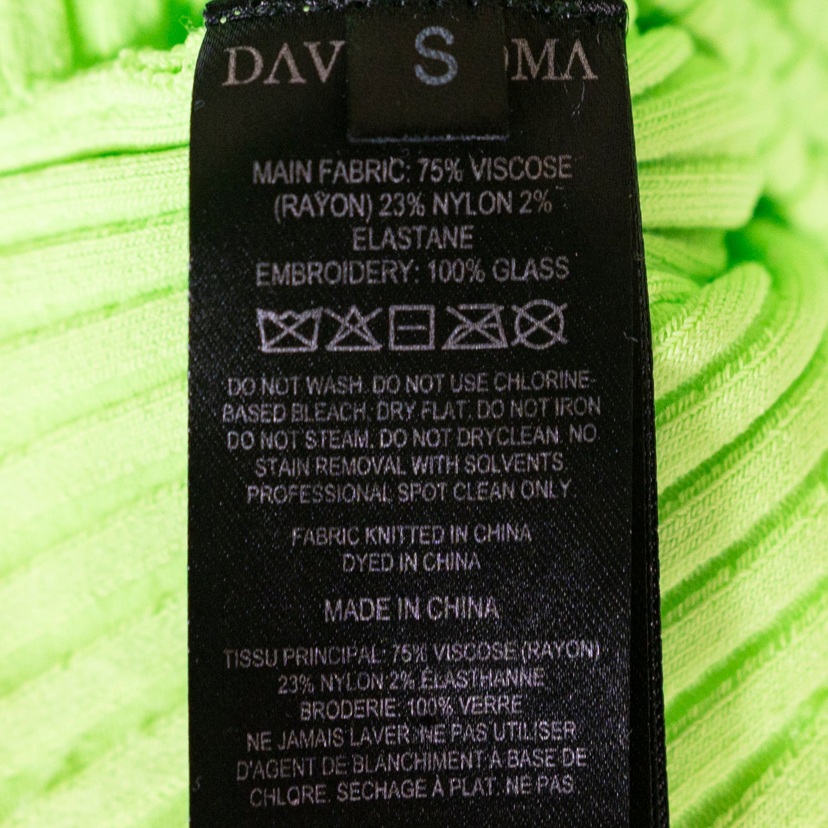 David Koma Crystal Rhinestone Jewel Diamond Buckle Ruched Long Sleeve Knit Top S