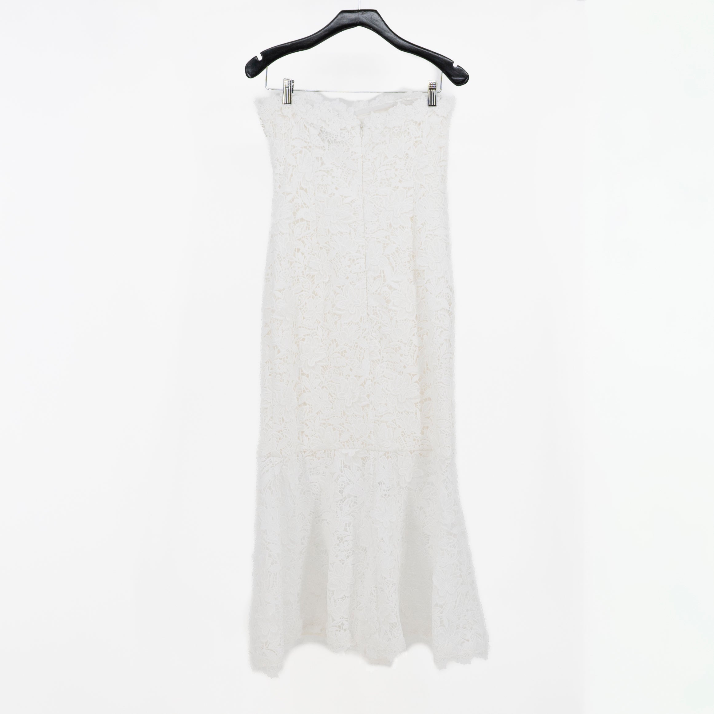 Generation Love Makaia 3D Butterfly Allover Lace Strapless Midi Dress White S