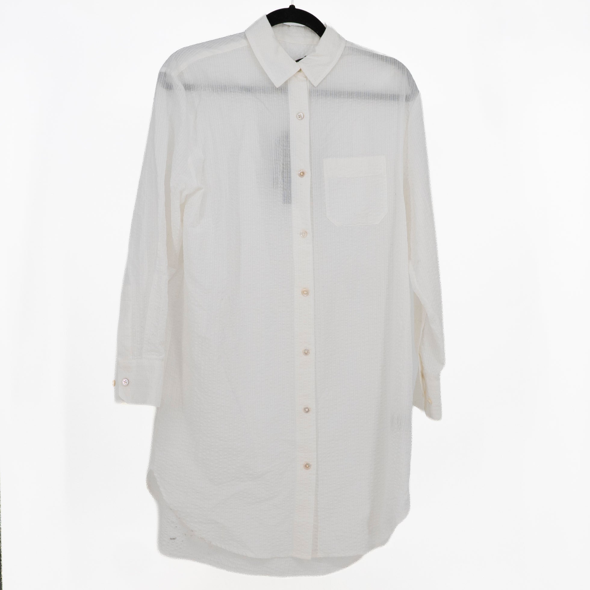 NEW Jenni Kayne Beach Shirt Cotton Lightweight Collared Button Up Blouse Ivory
