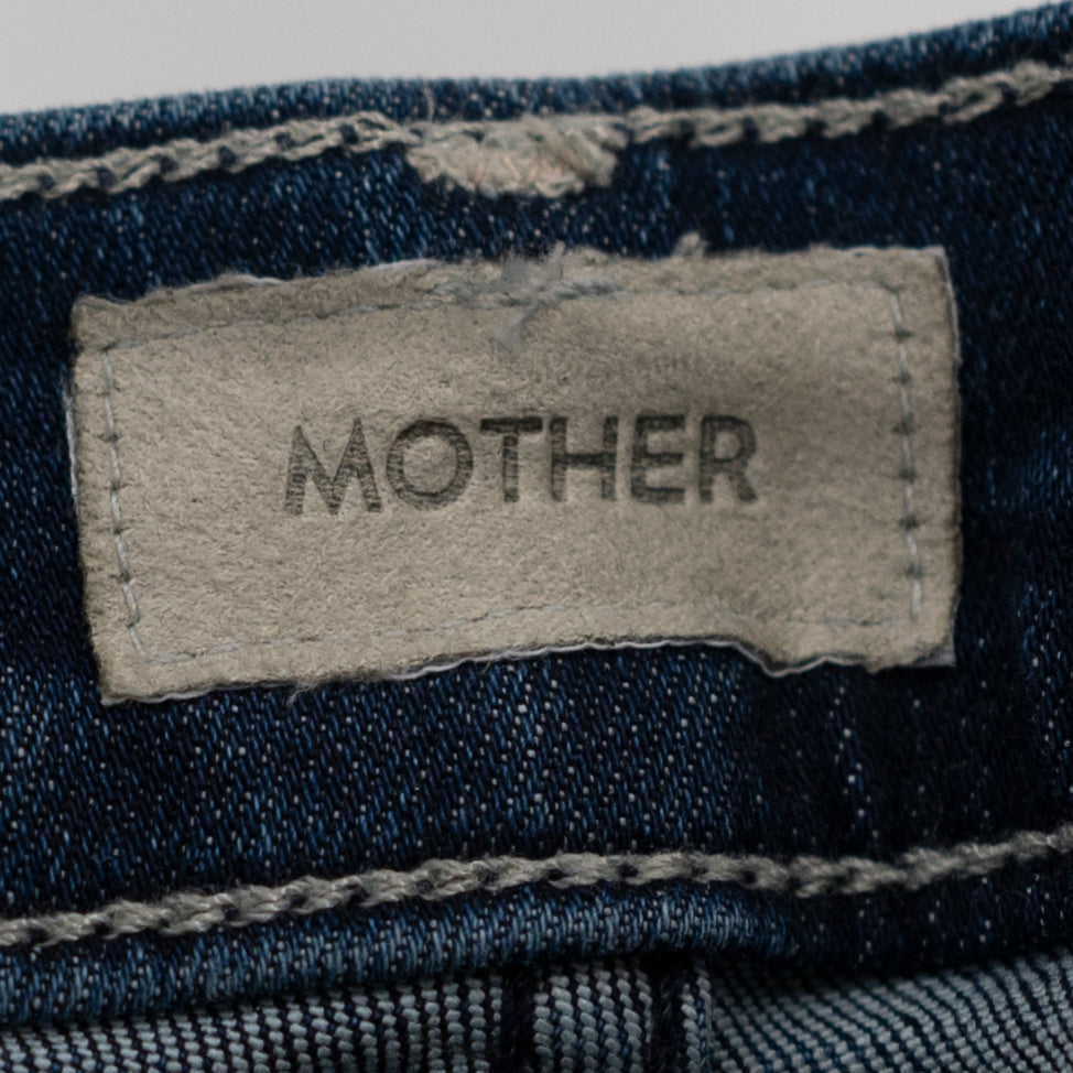 Mother Denim Lil' Mother Hustler Ankle Cotton Stretch Bootcut Heirloom Wash Jean