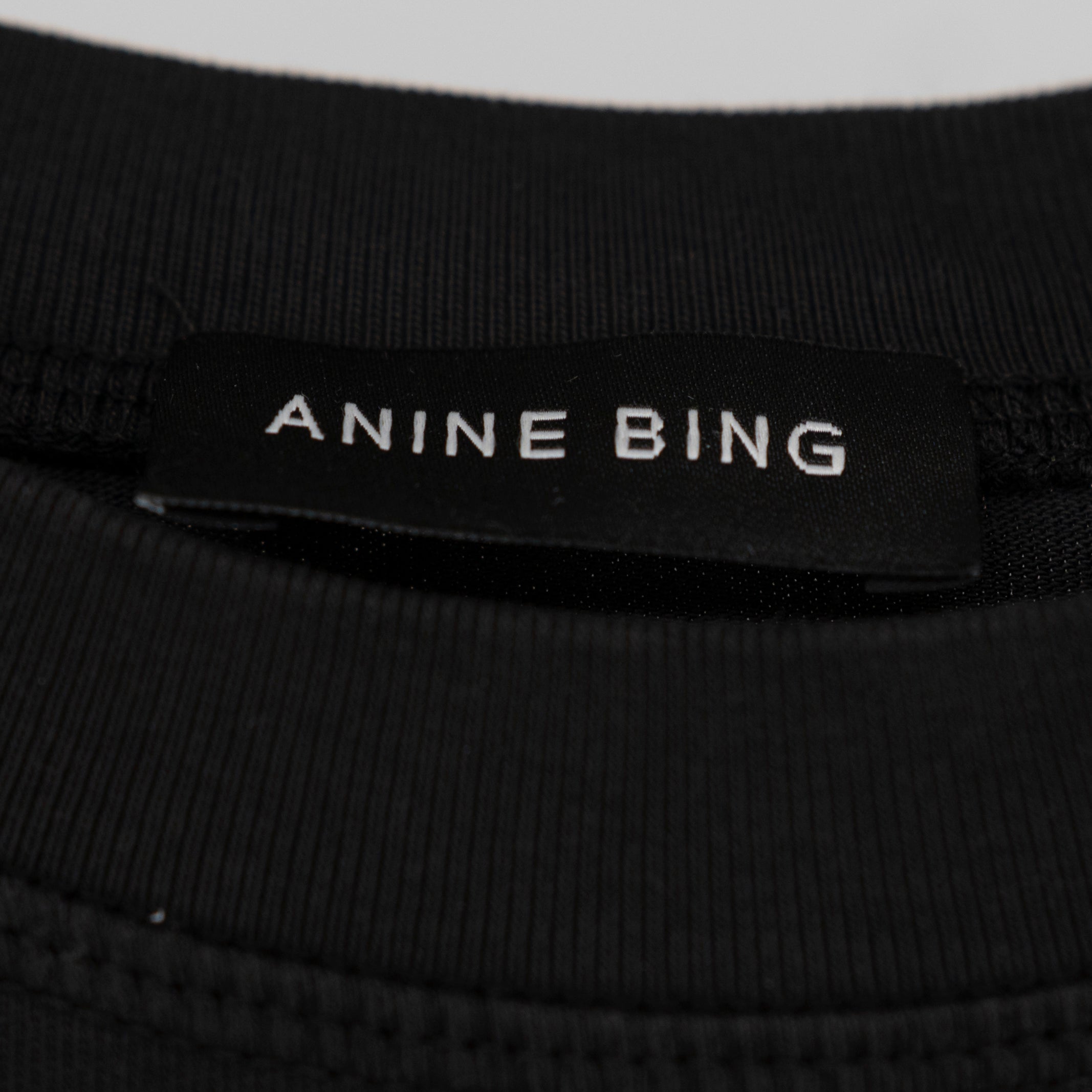 ANINE BING Jaylin Collegiate Graphic Print Cotton Crew Neck Short Sleeve Shirt 