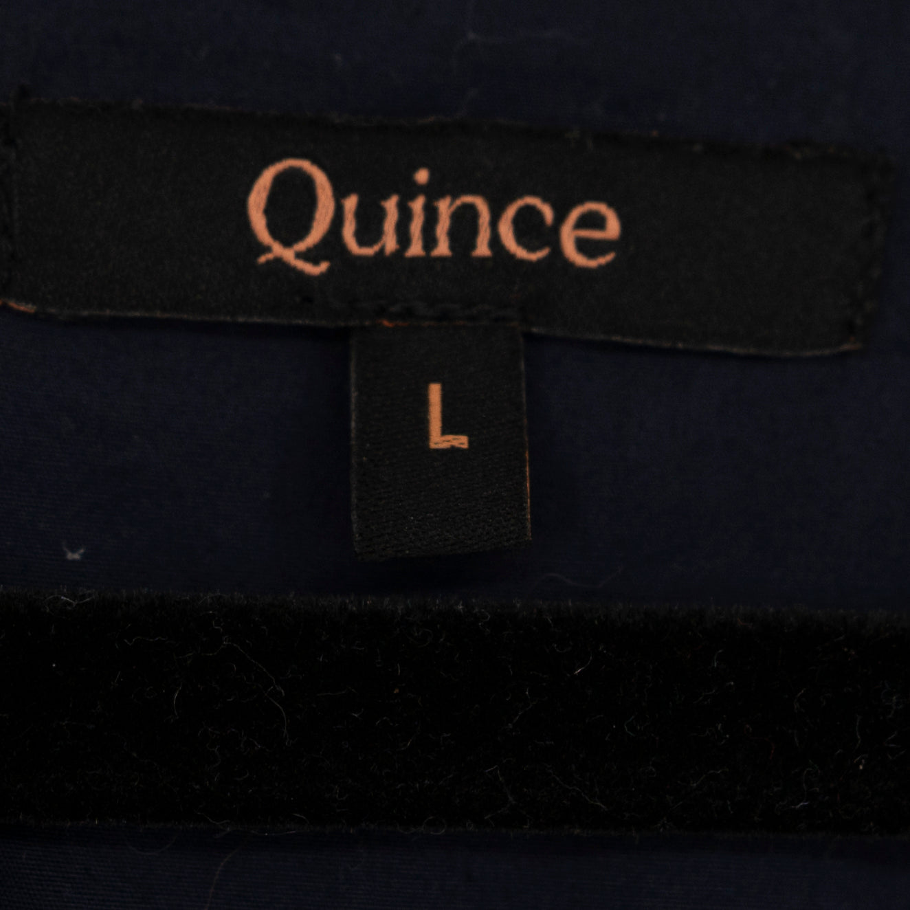 Quince Women's 100% Organic Cotton Poplin Tiered Pullover Maxi Dress Navy Blue L