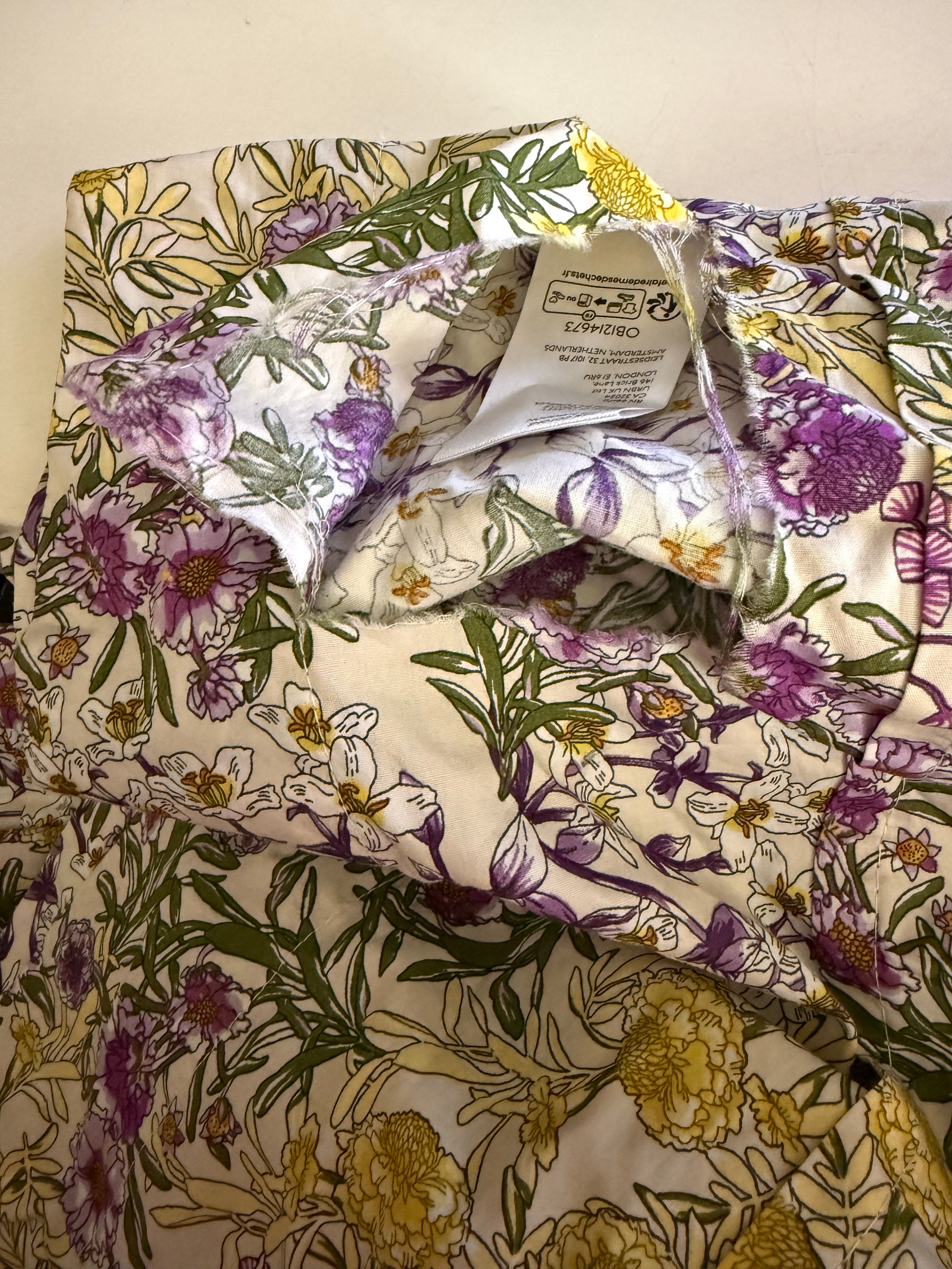 Anthropologie The Somerset Cotton Poplin V Neck Tiered Pullover Maxi Dress Print